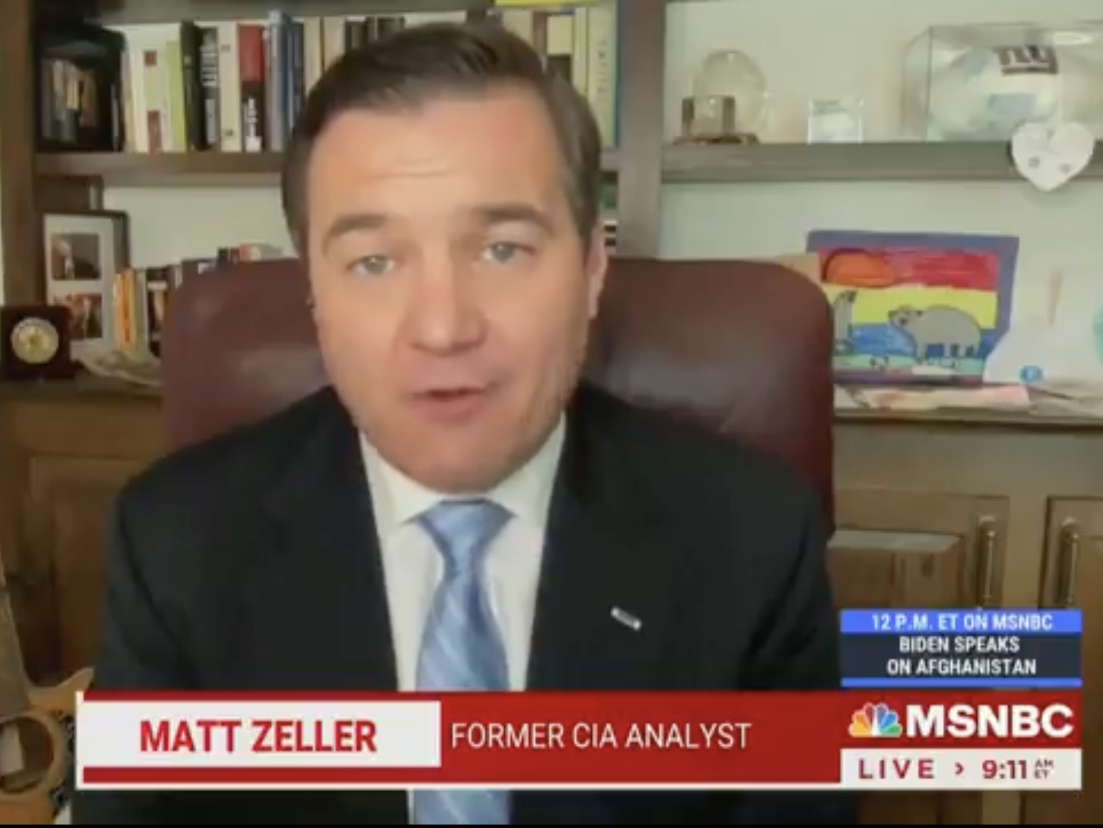 Afghanistan war veteran and ex-CIA analyst Matt Zeller speaks on MSNBC