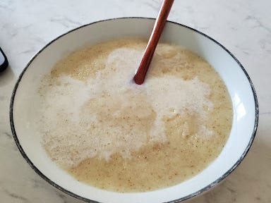 bowl of oatmeal with spoon