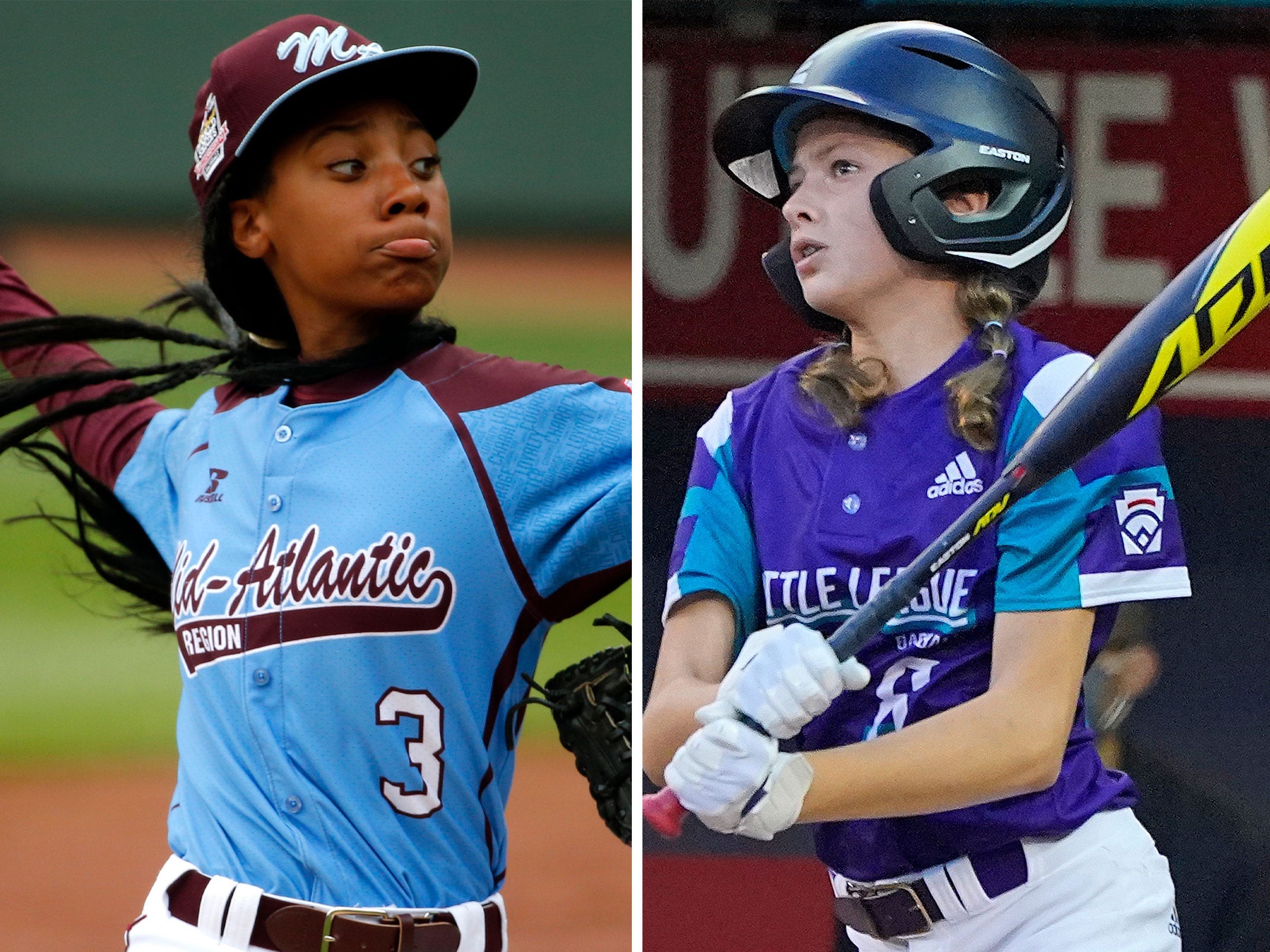 Mo'ne Davis (left) and Ella Bruning (right) join the exclusive club of girls who have played in the Little League World Series.