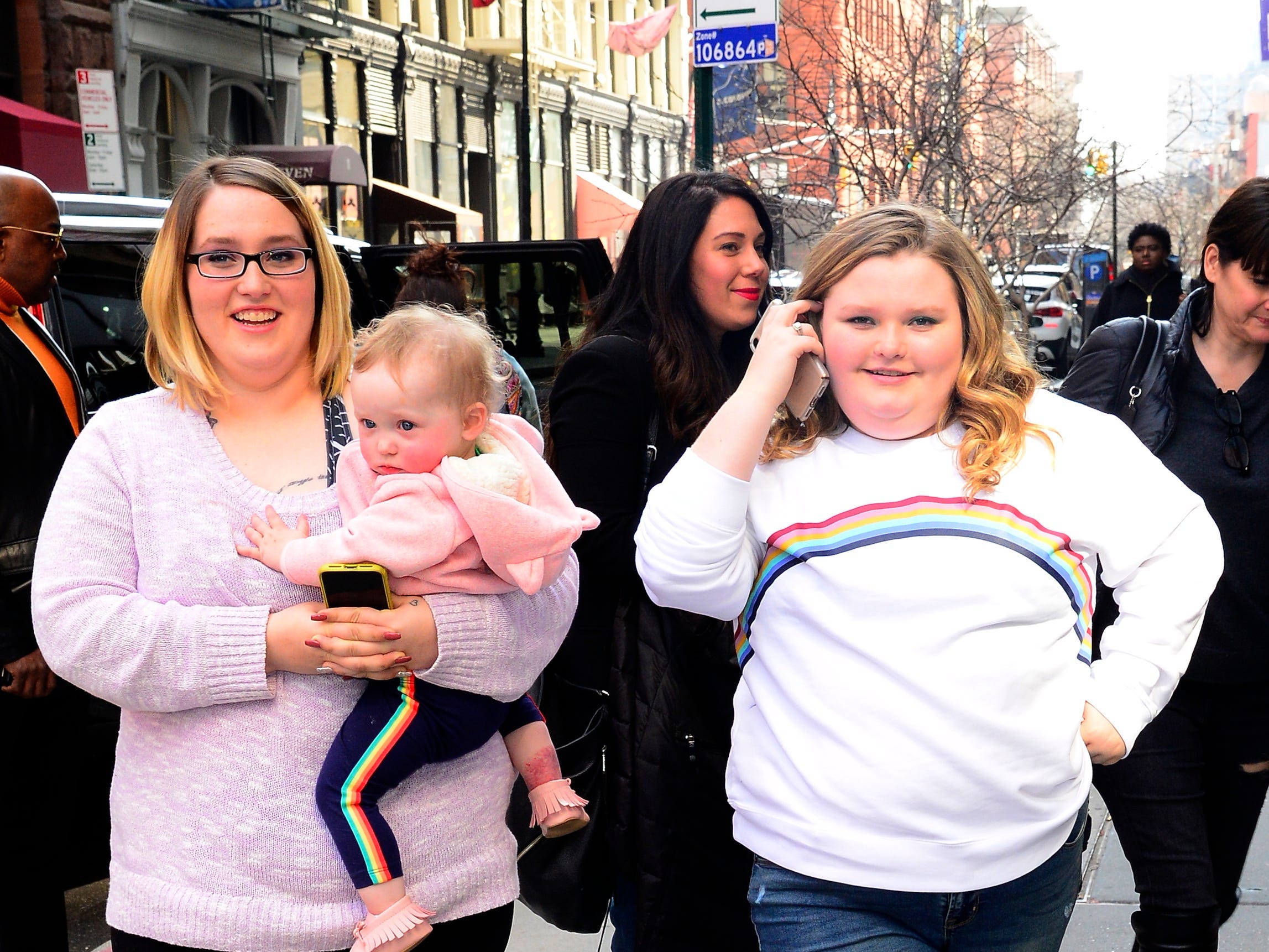 Alana Thompson with her family in New York City.