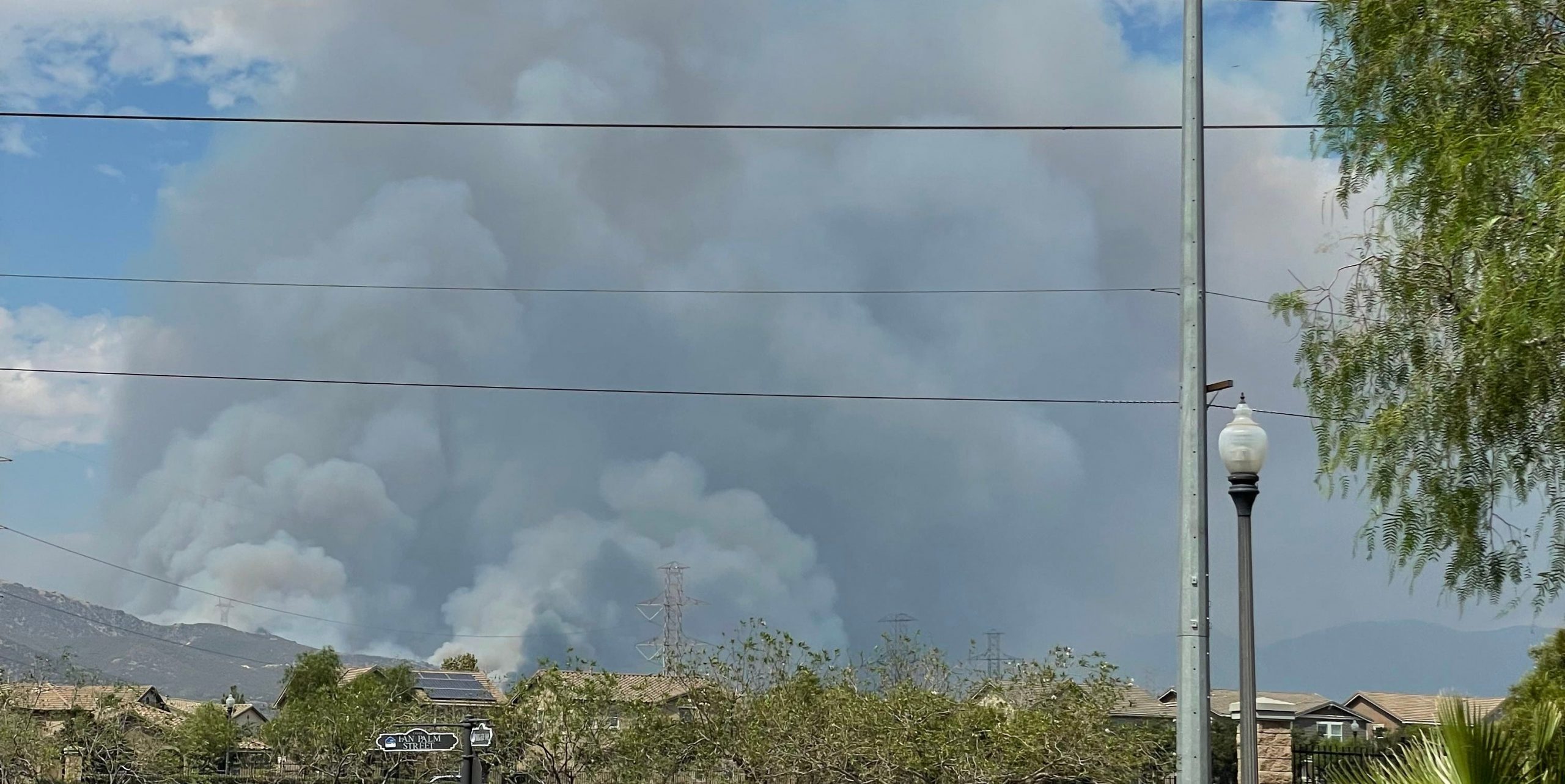 The "South Fire" in San Bernardino County on Wednesday, August 25 at 3:49 pm.