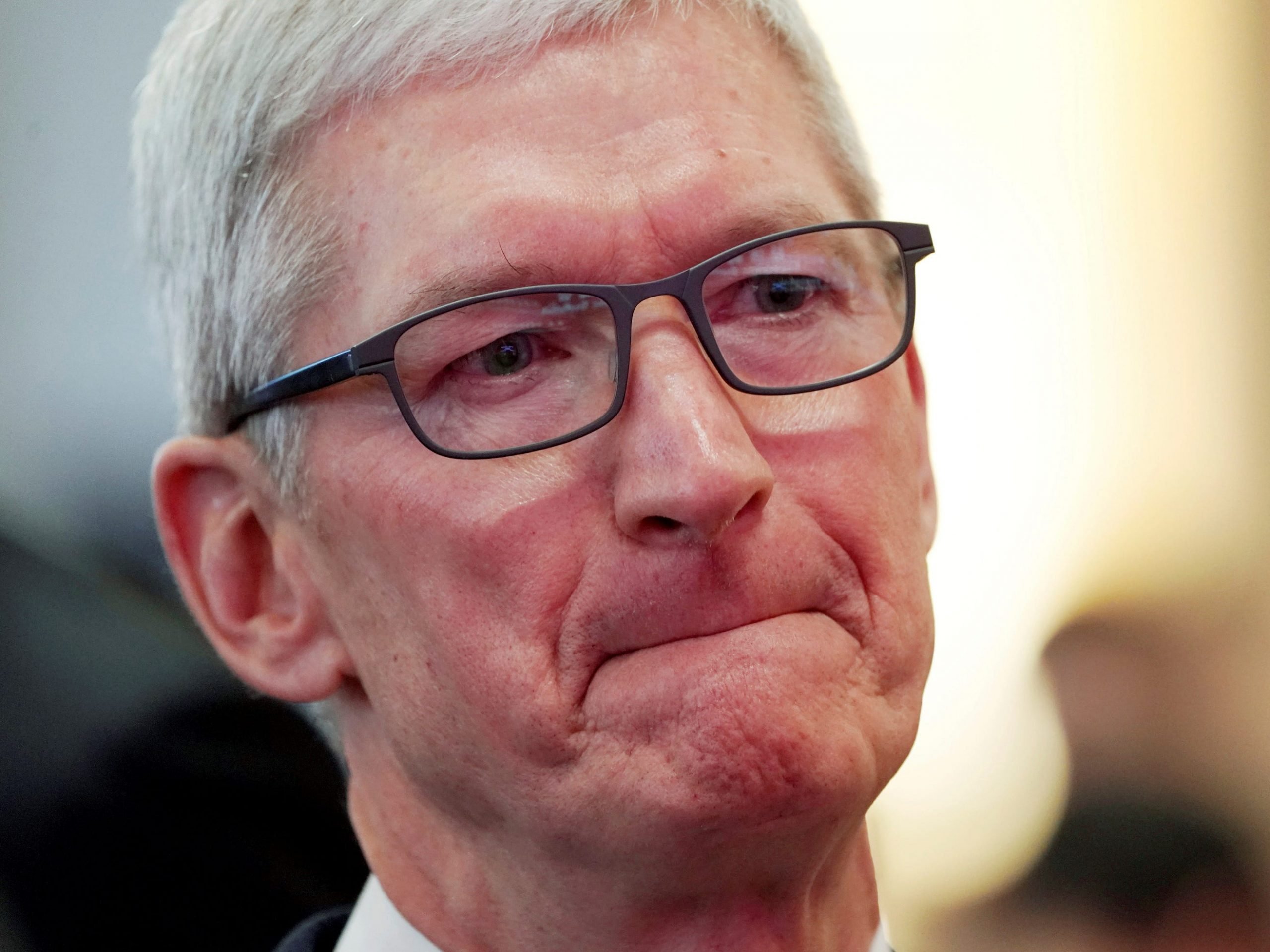 Apple CEO Tim Cook attends the annual session of China Development Forum (CDF) 2018 at the Diaoyutai State Guesthouse in Beijing, China March 24, 2018.