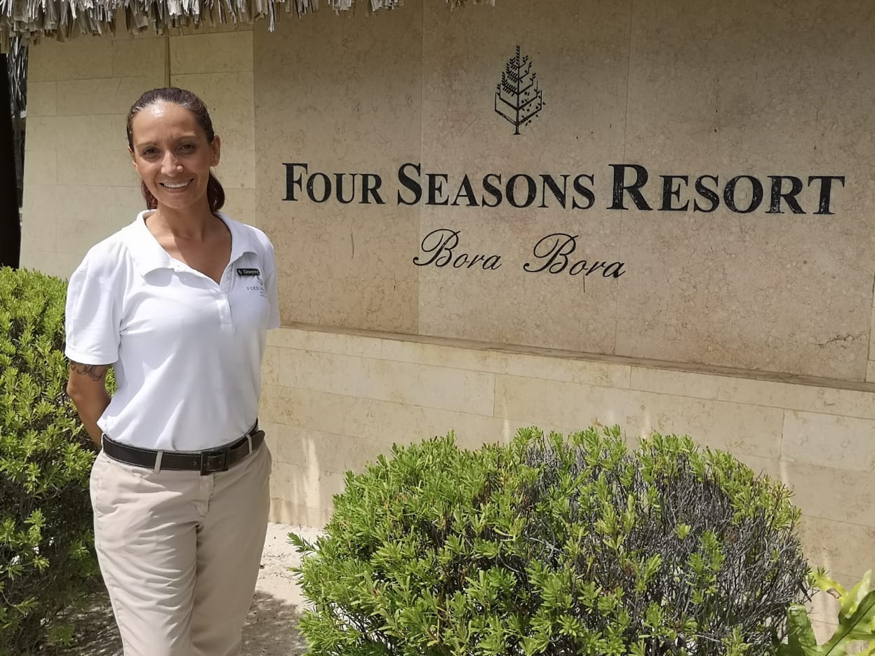 Giovanna Vargas, 38, is a villa host at the Four Seasons Resort Bora Bora 5-star resort in French Polynesia.