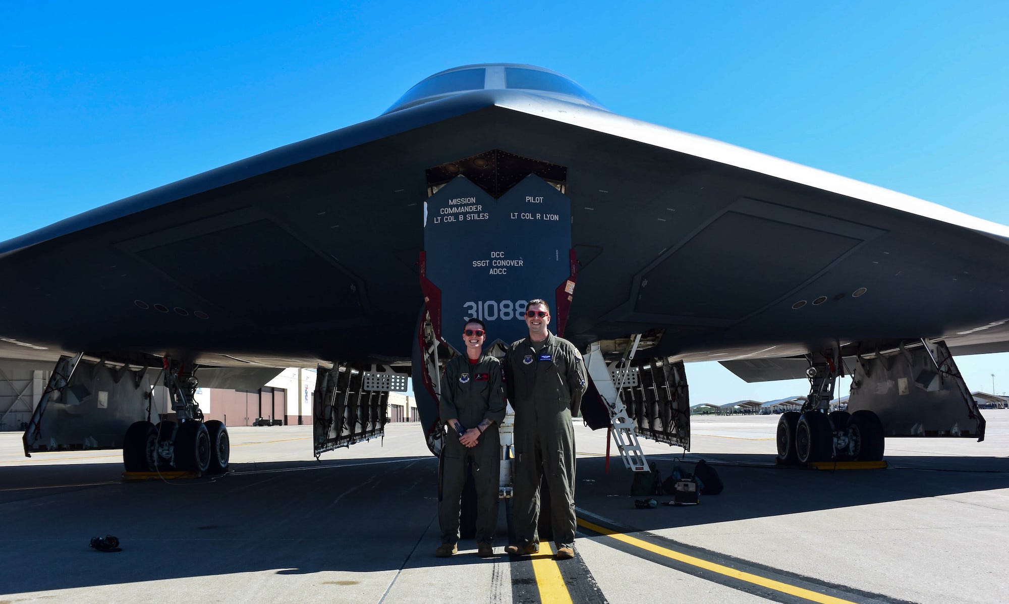 Air Force Staff Sgt. Elizabeth Lambert B-2 stealth bomber