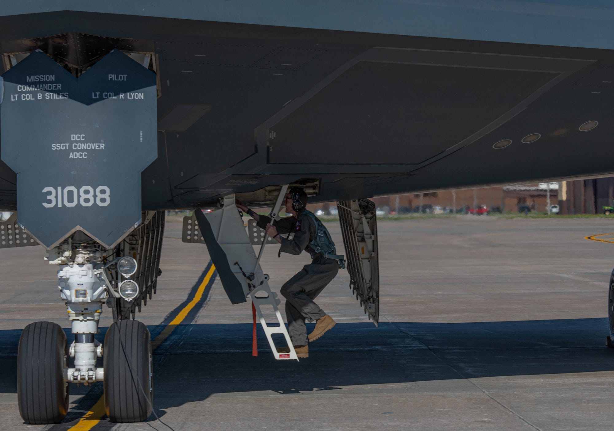 Air Force Staff Sgt. Elizabeth Lambert B-2 stealth bomber