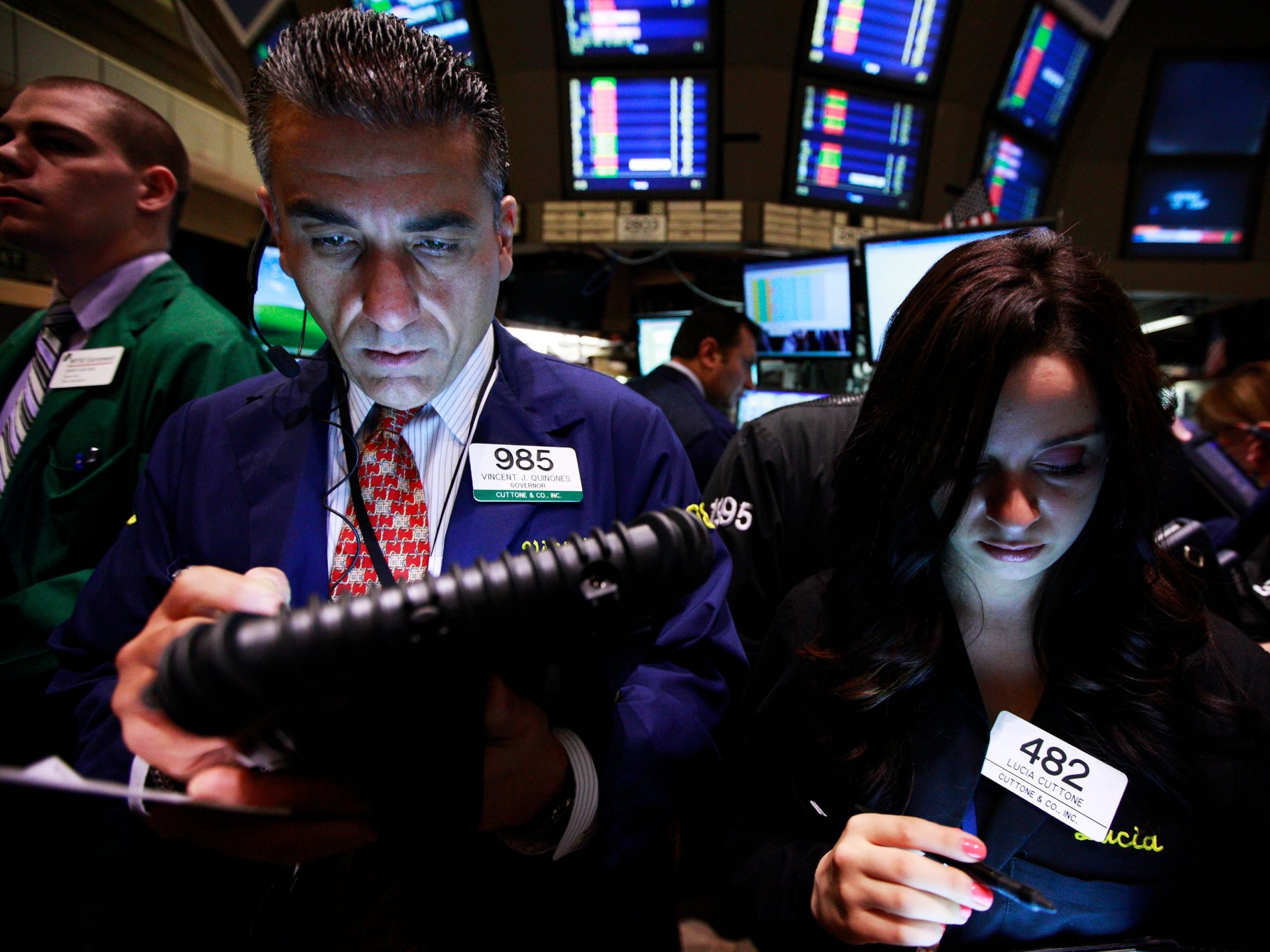 New York Stock Exchange Wall Street traders
