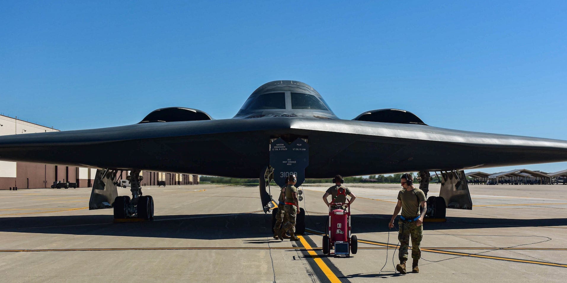 Air Force Staff Sgt. Elizabeth Lambert B-2 stealth bomber