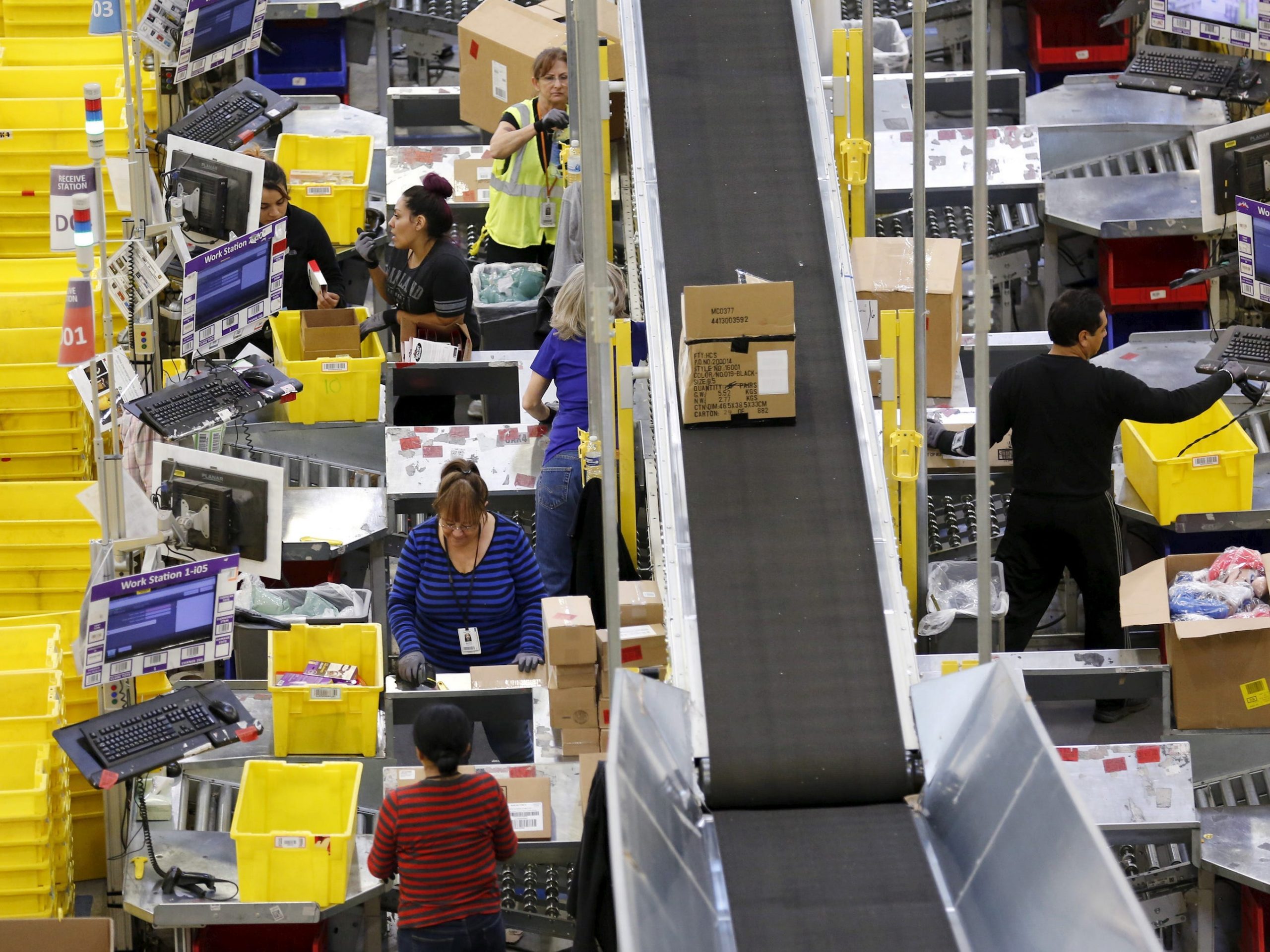 Amazon workers warehouse