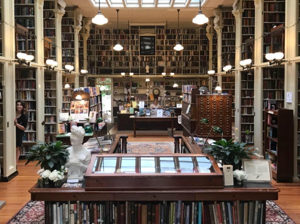 interior shot of Providence Athenæum in rhode island