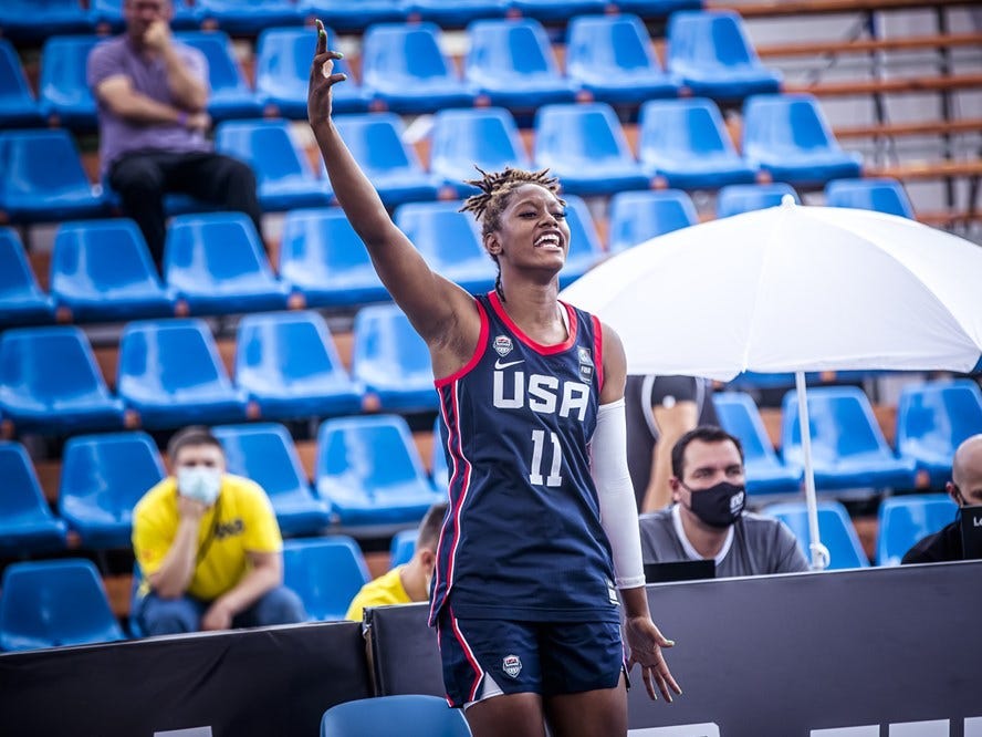 Janiah Barker of Team USA 3x3 Basketball.