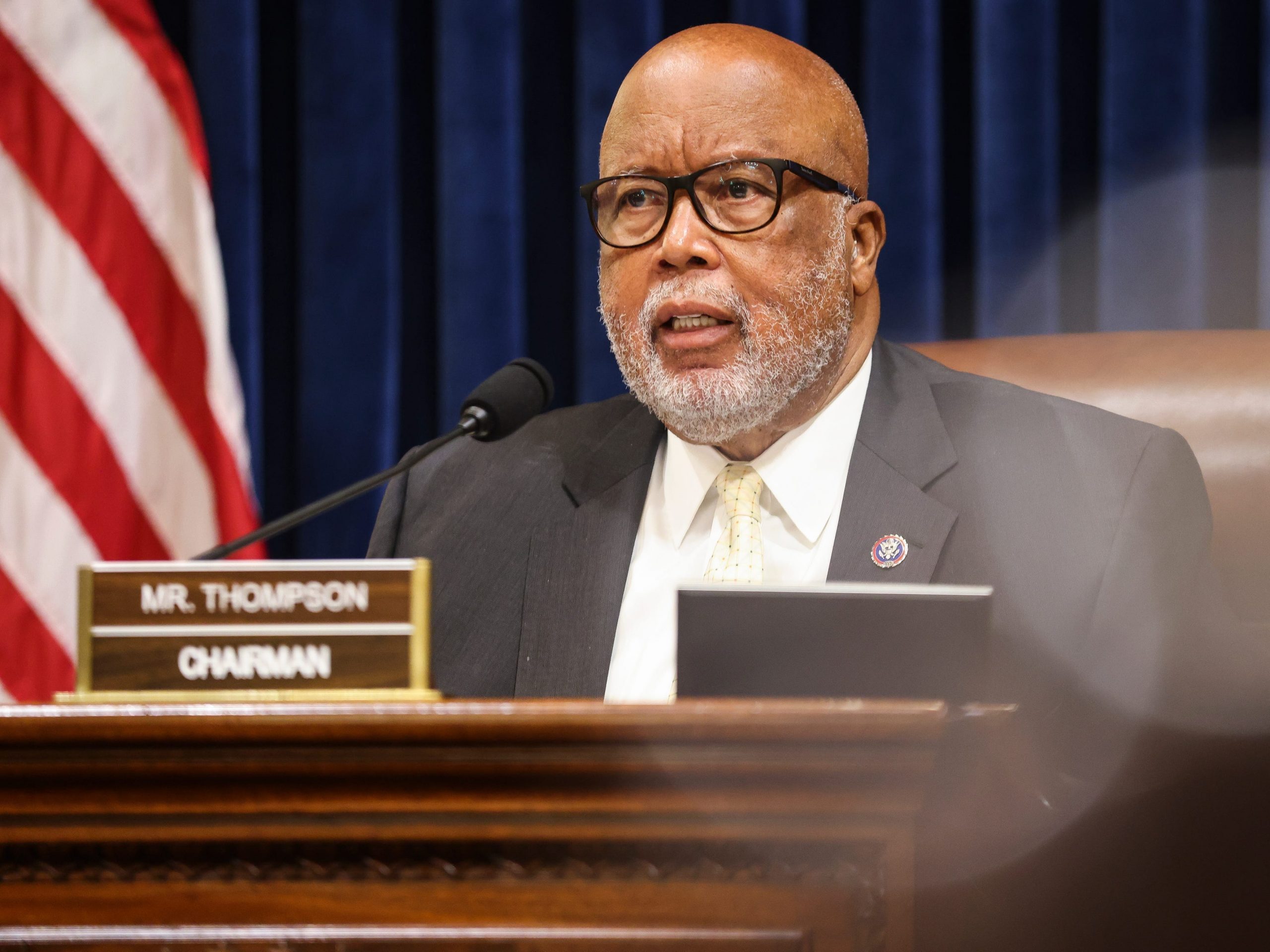 Chairman Rep. Bennie Thompson of Mississippi speaks during a hearing by the House Select Committee investigating the January 6 attack on the U.S. Capitol on July 27, 2021 in Washington, DC.