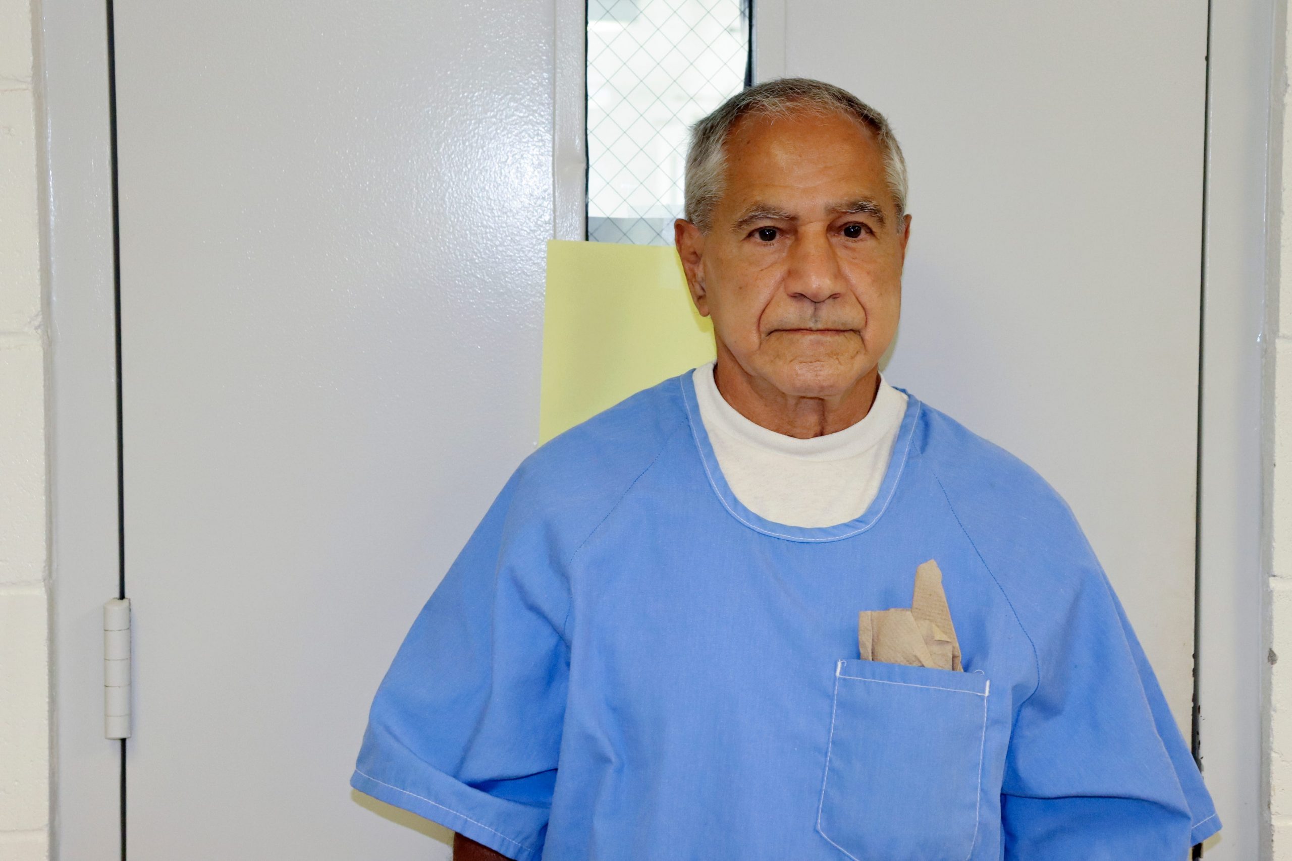 Sirhan Sirhan arrives for a parole hearing Friday, Aug. 27, 2021, in San Diego.