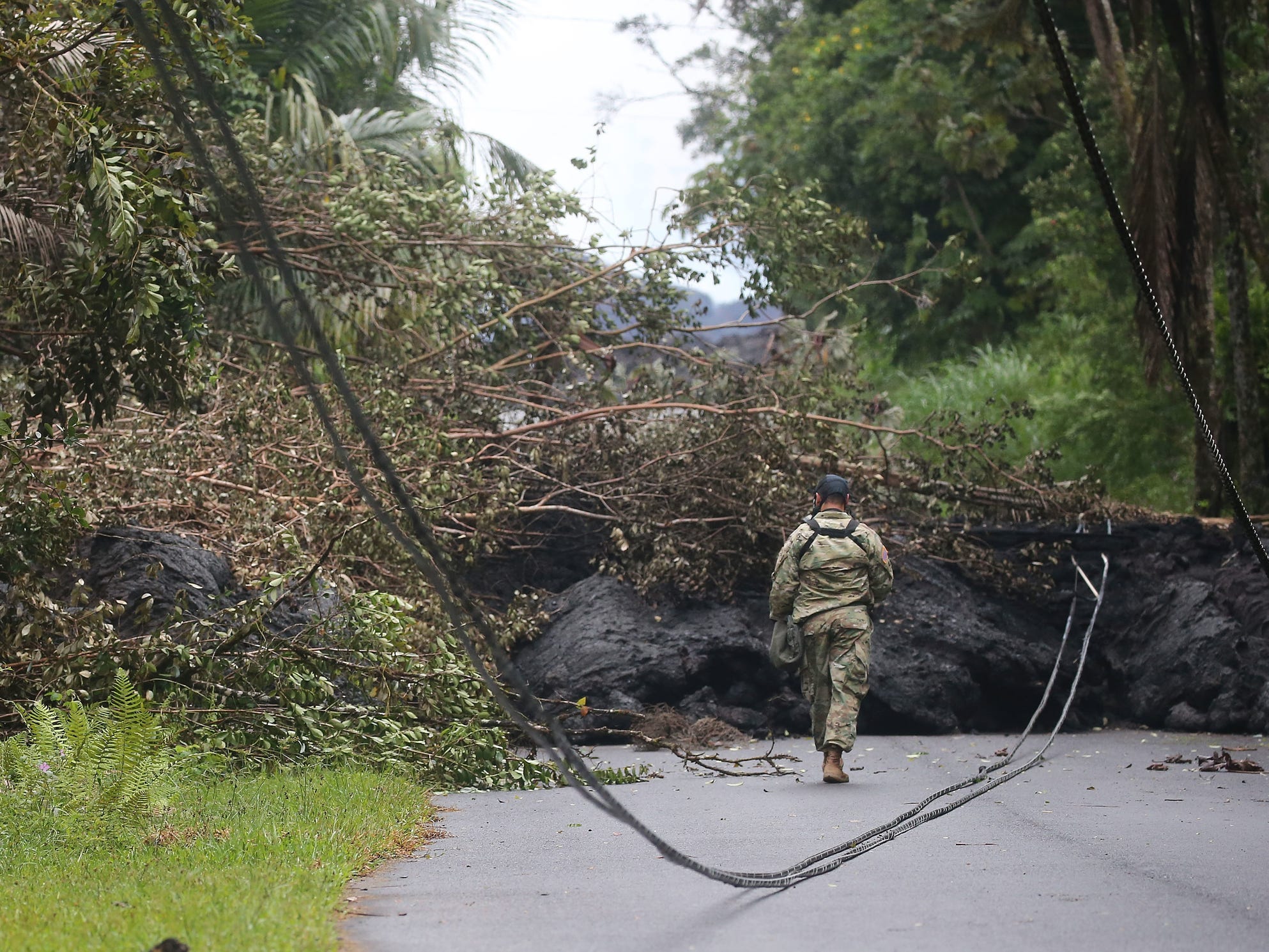 Power line after hurricane