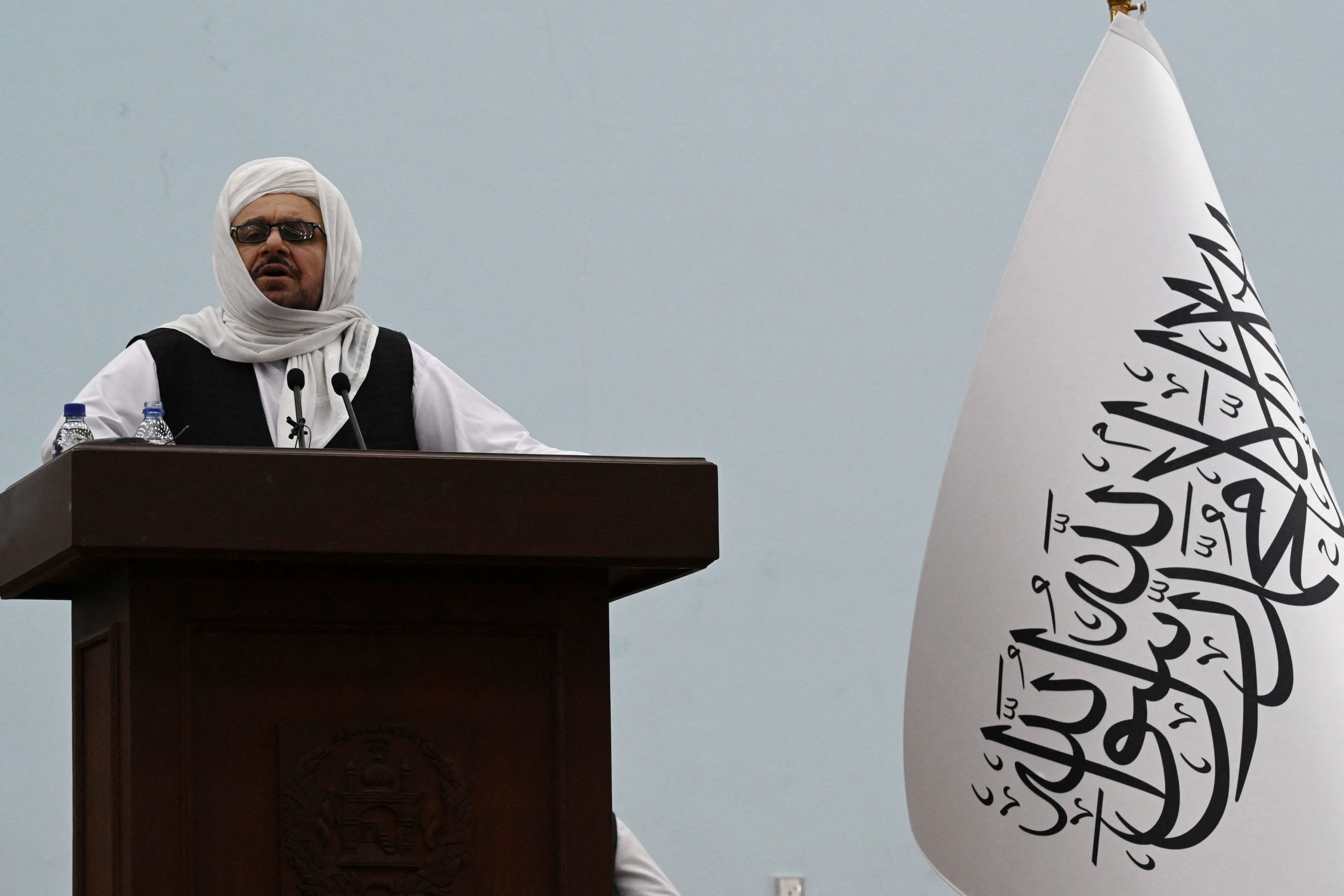 Abdul Baqi Haqqani at a loya jirga