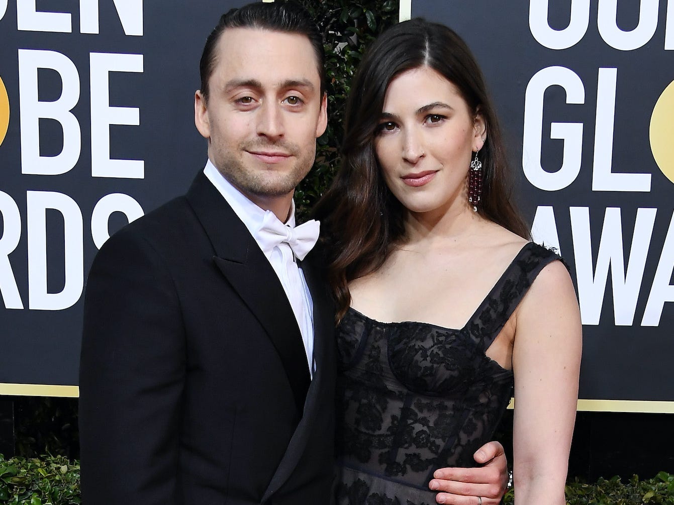 Kieran Culkin and Jazz Charton golden globes