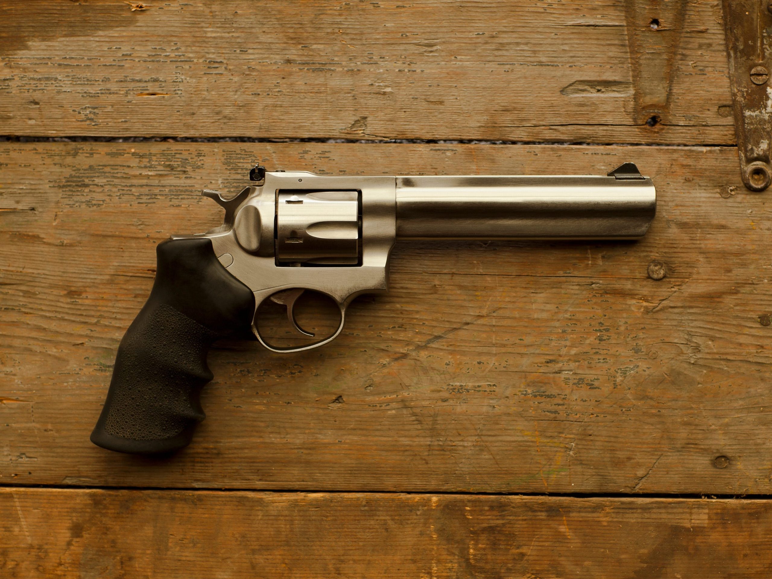 Handgun on a table