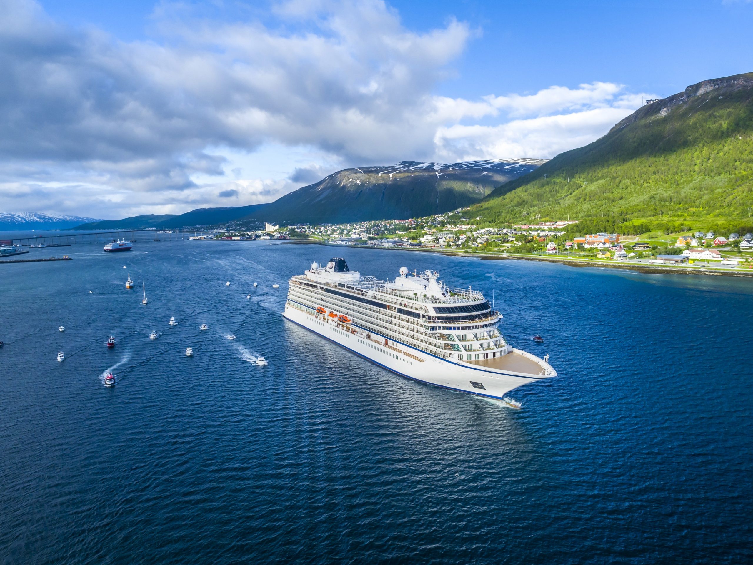 the Viking Sky cruise ship in Tromso, Norway