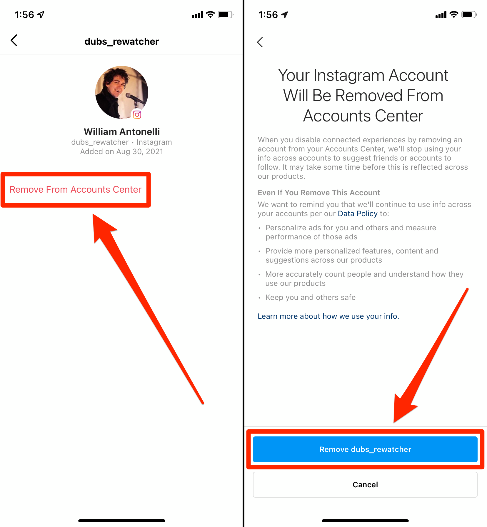 How to unlink your Instagram accounts from Facebook or each other