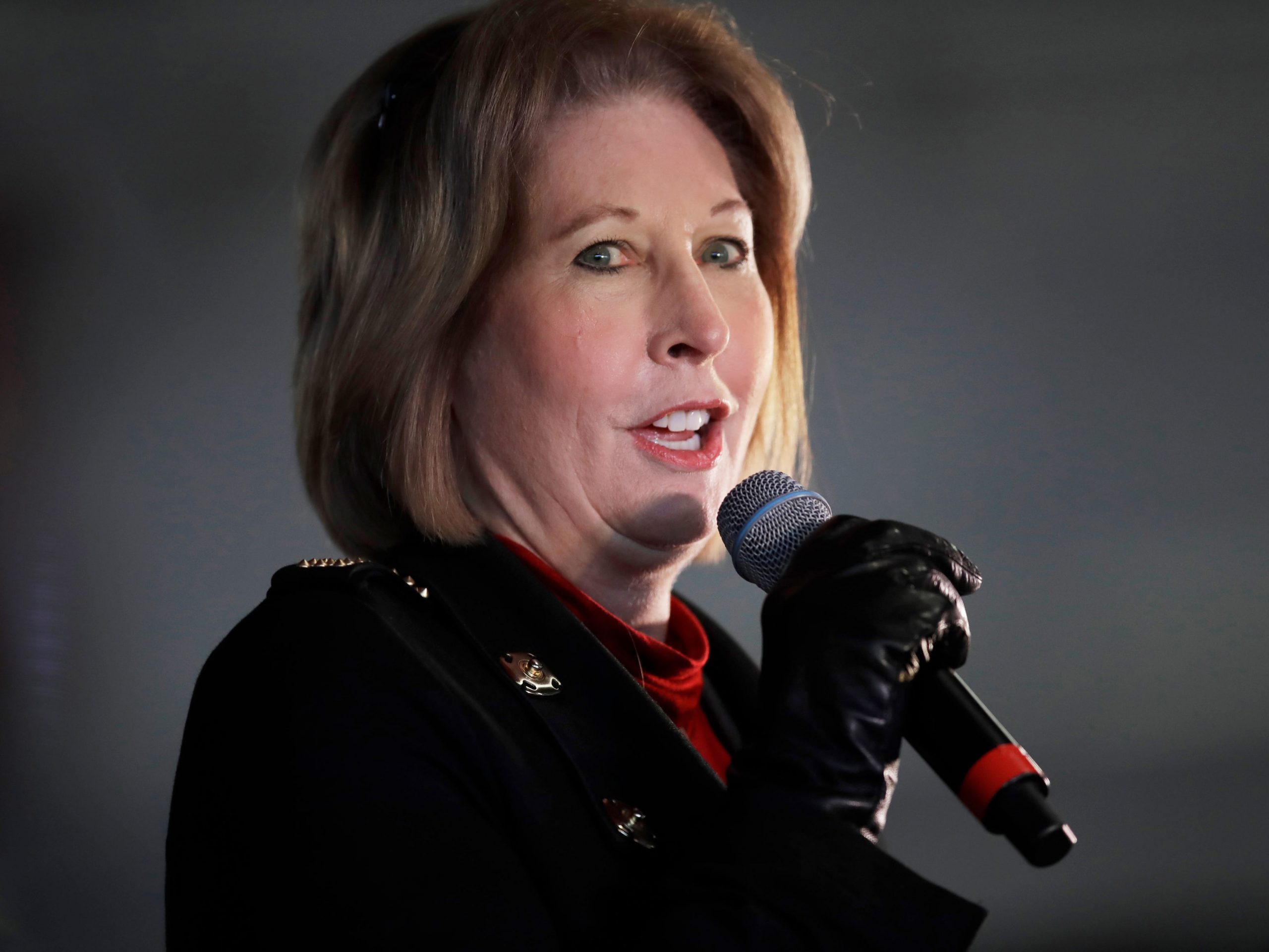 Attorney Sidney Powell speaks during a rally on Wednesday, Dec. 2, 2020, in Alpharetta, Ga.