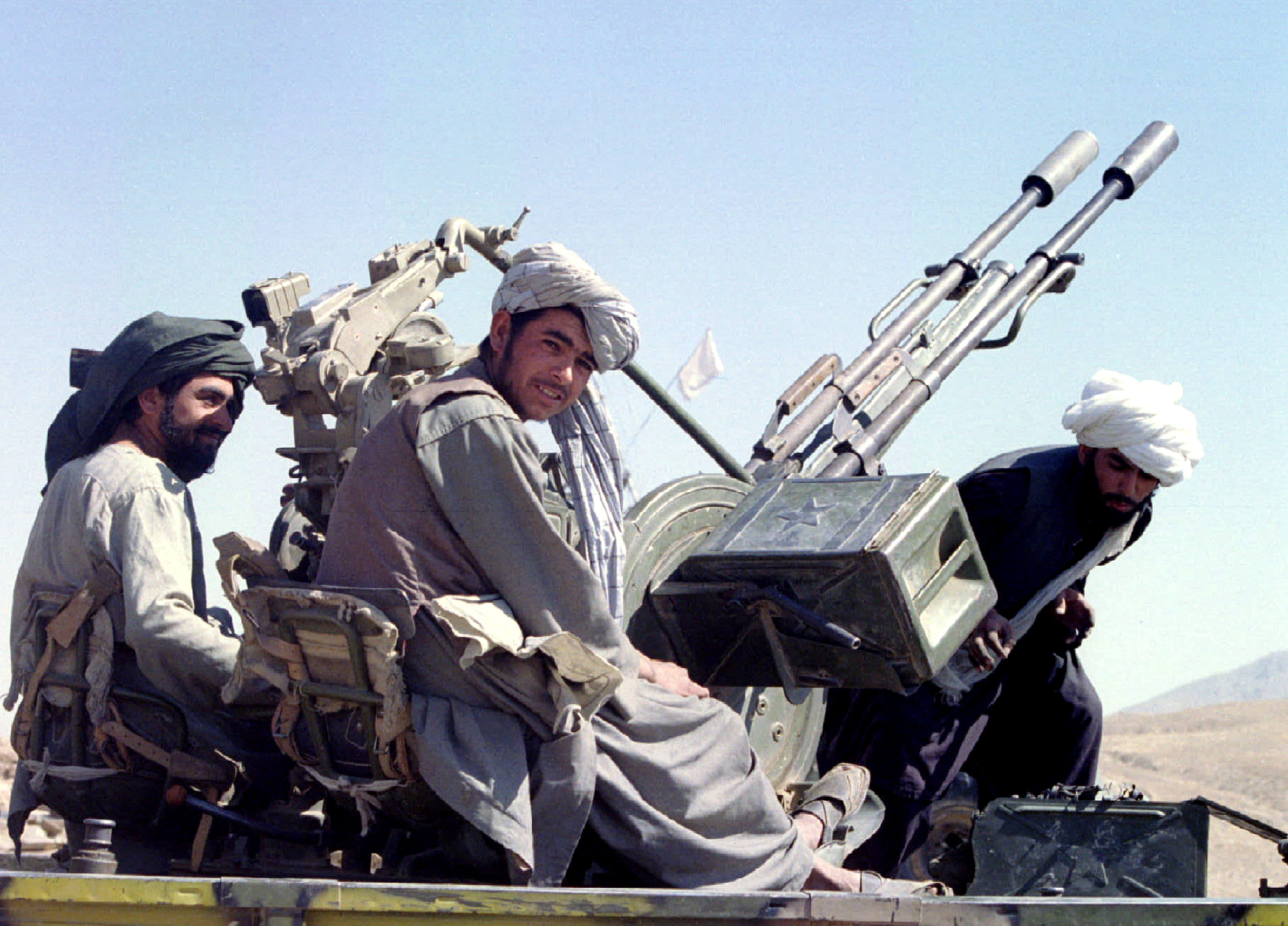 Taliban-strijders in 1995 in Afghanistan. Foto: Reuters