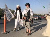Taliban-strijders bij Kabul.