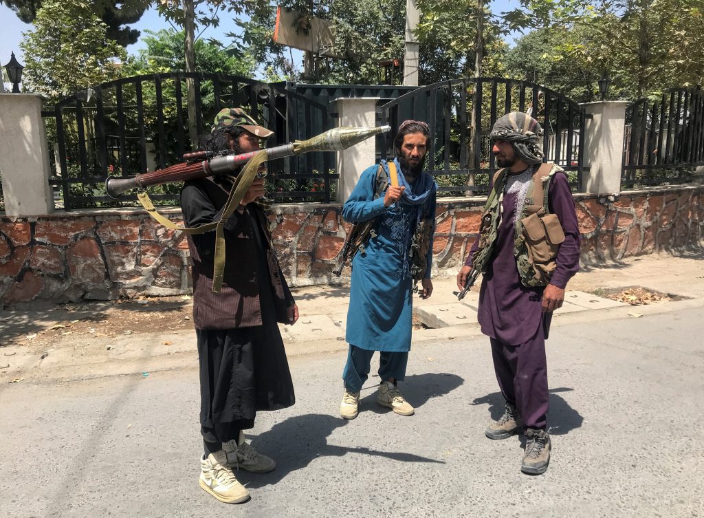Taliban-strijders in Kaboel.