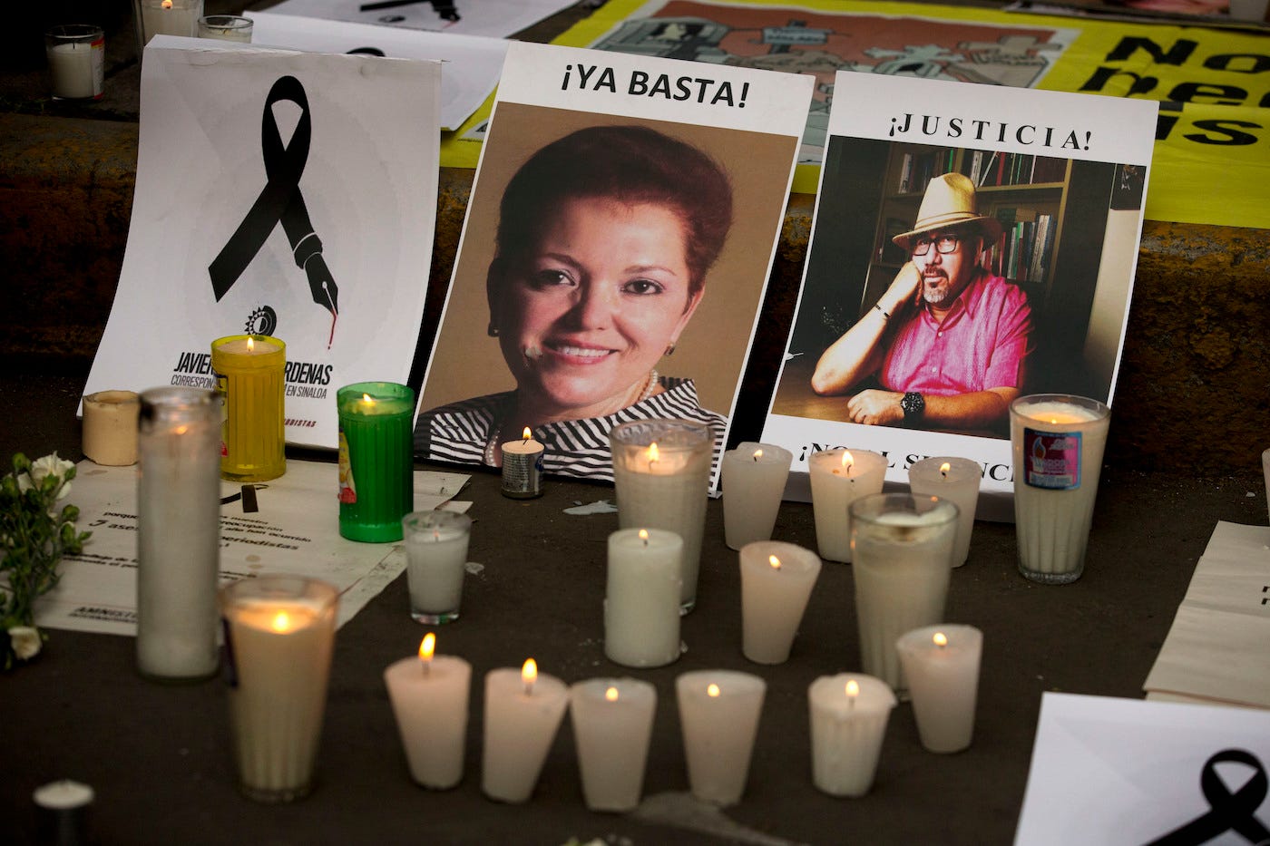 Mexico Miroslava Breach Javier Valdez journalist killing protest