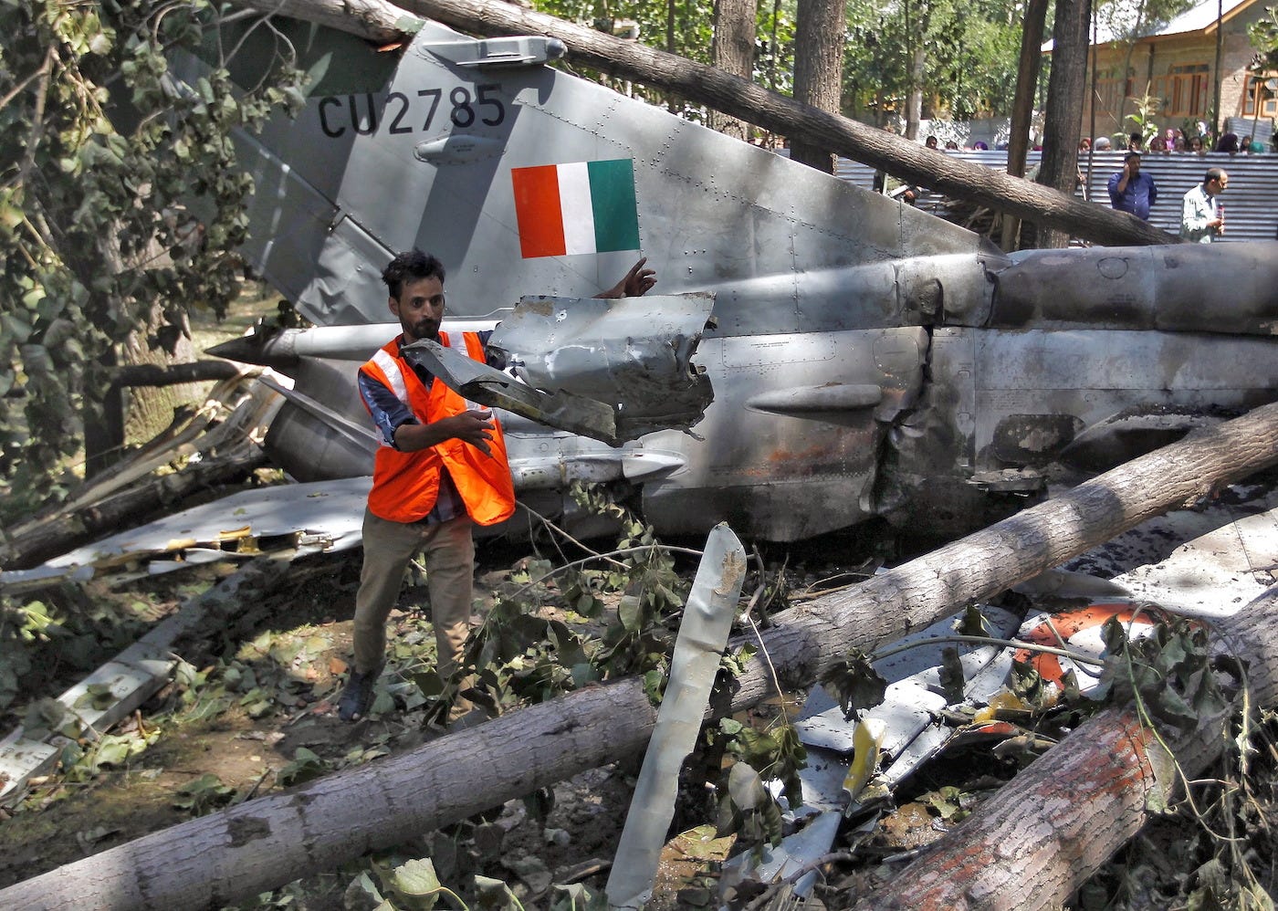 India Kashmir MiG-21 Bison crash