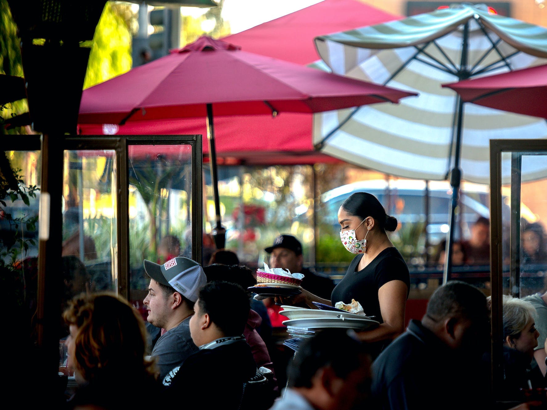 server at a restaurant in California