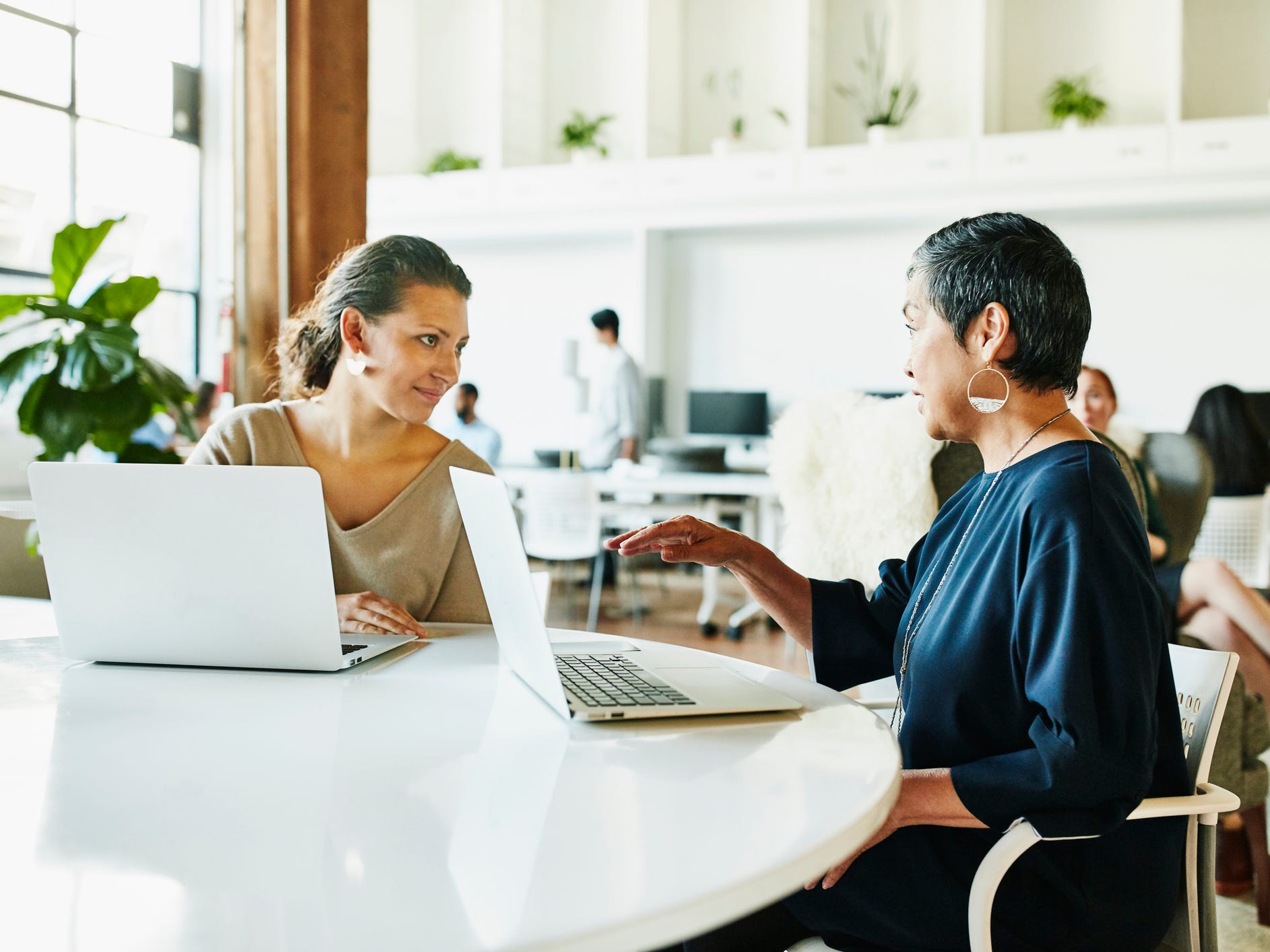 financial planner and client
