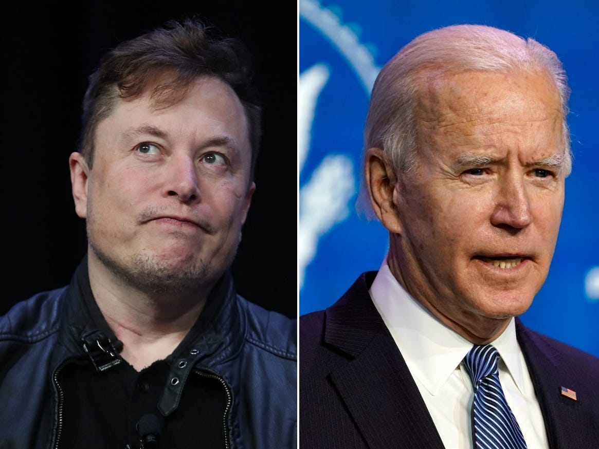 Elon Musk Joe Biden