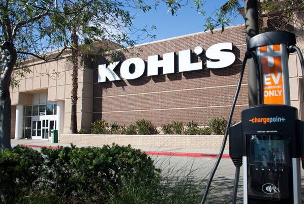 Kohl's EV charging.