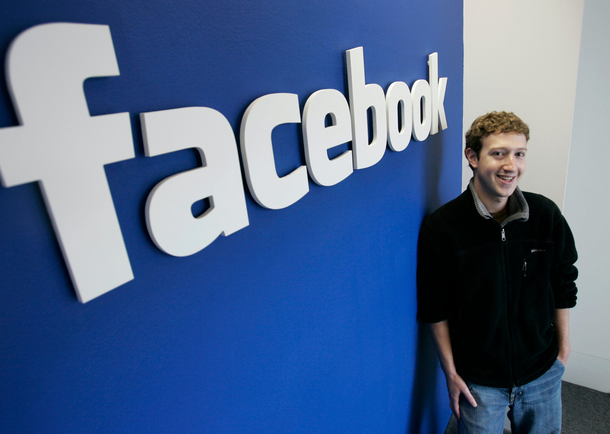 Mark Zuckerberg at the Facebook's office in Palo Alto on Monday, Feb. 5, 2007.