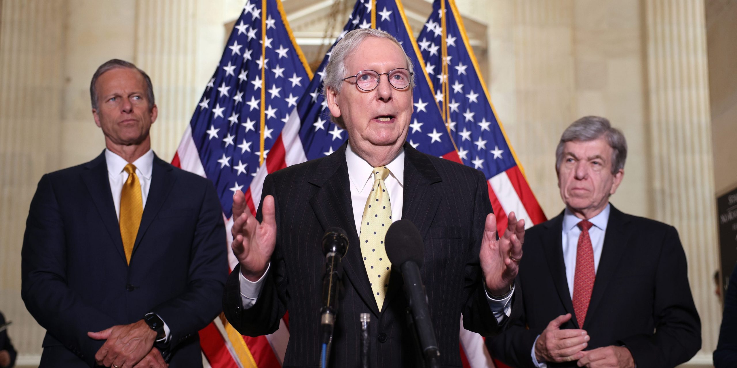 John Thune, Mitch McConnell, and Roy Blunt.