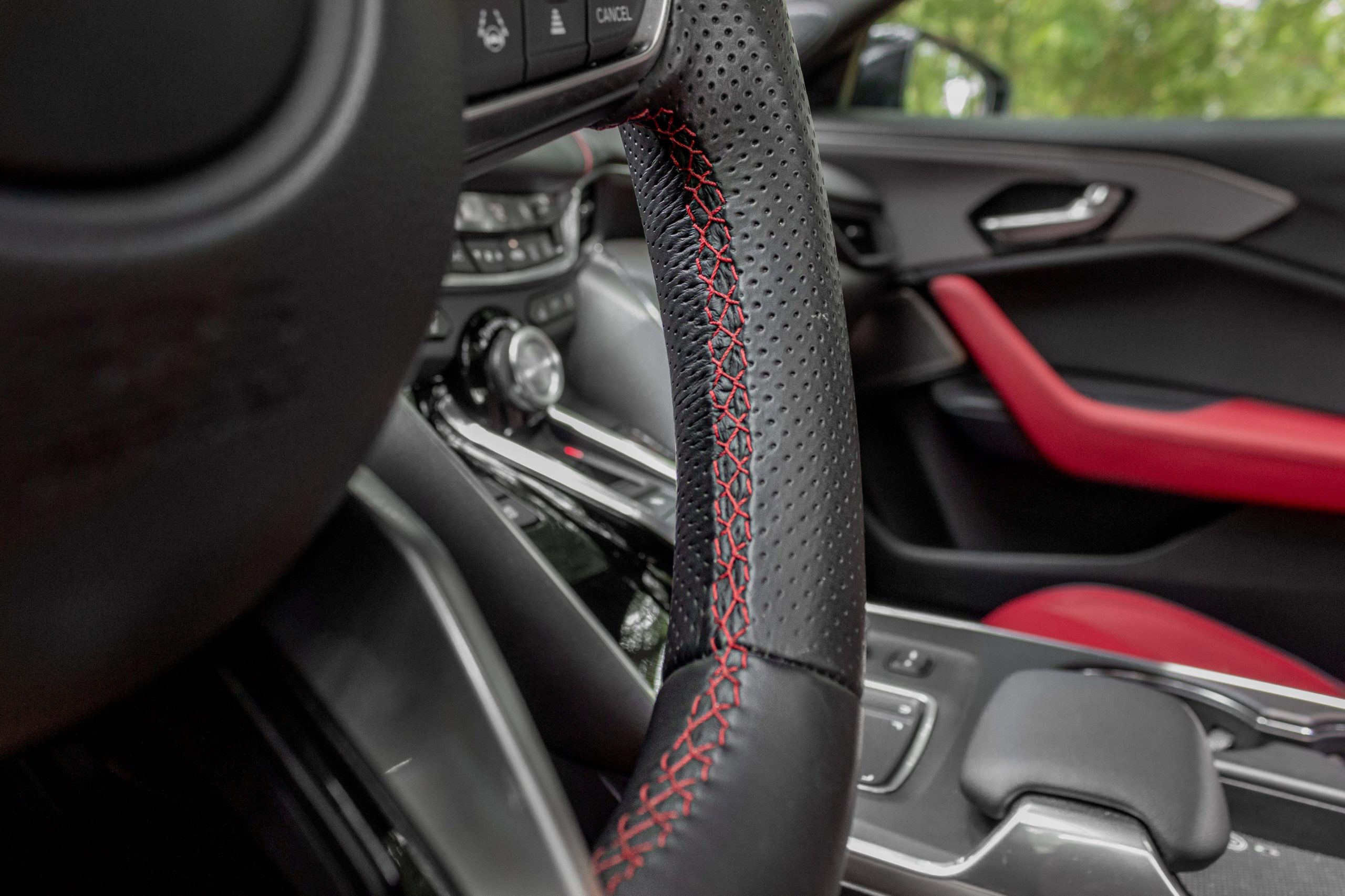 The 2021 Acura TLX A-Spec's steering wheel.