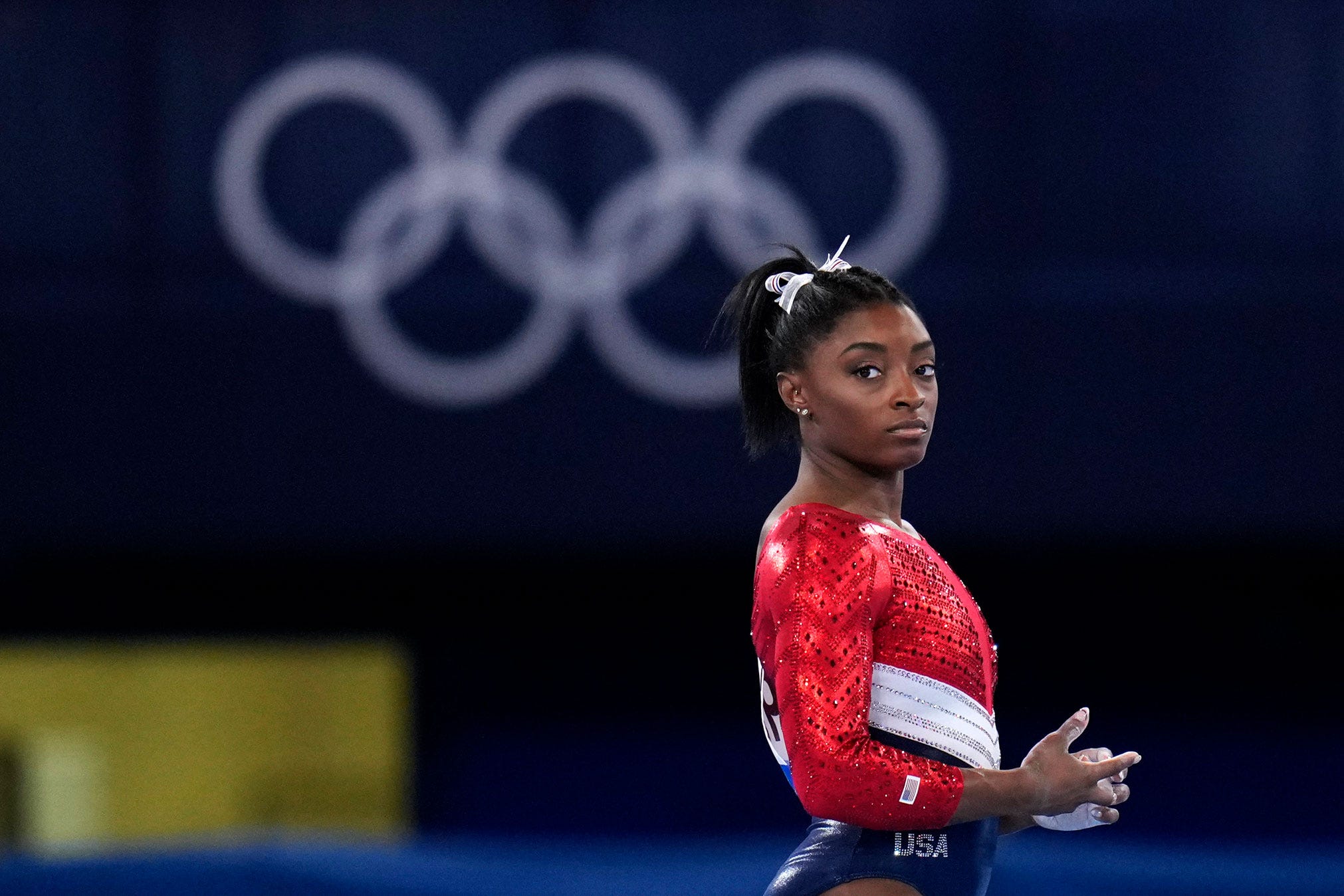 Simone Biles at Tokyo 2020.