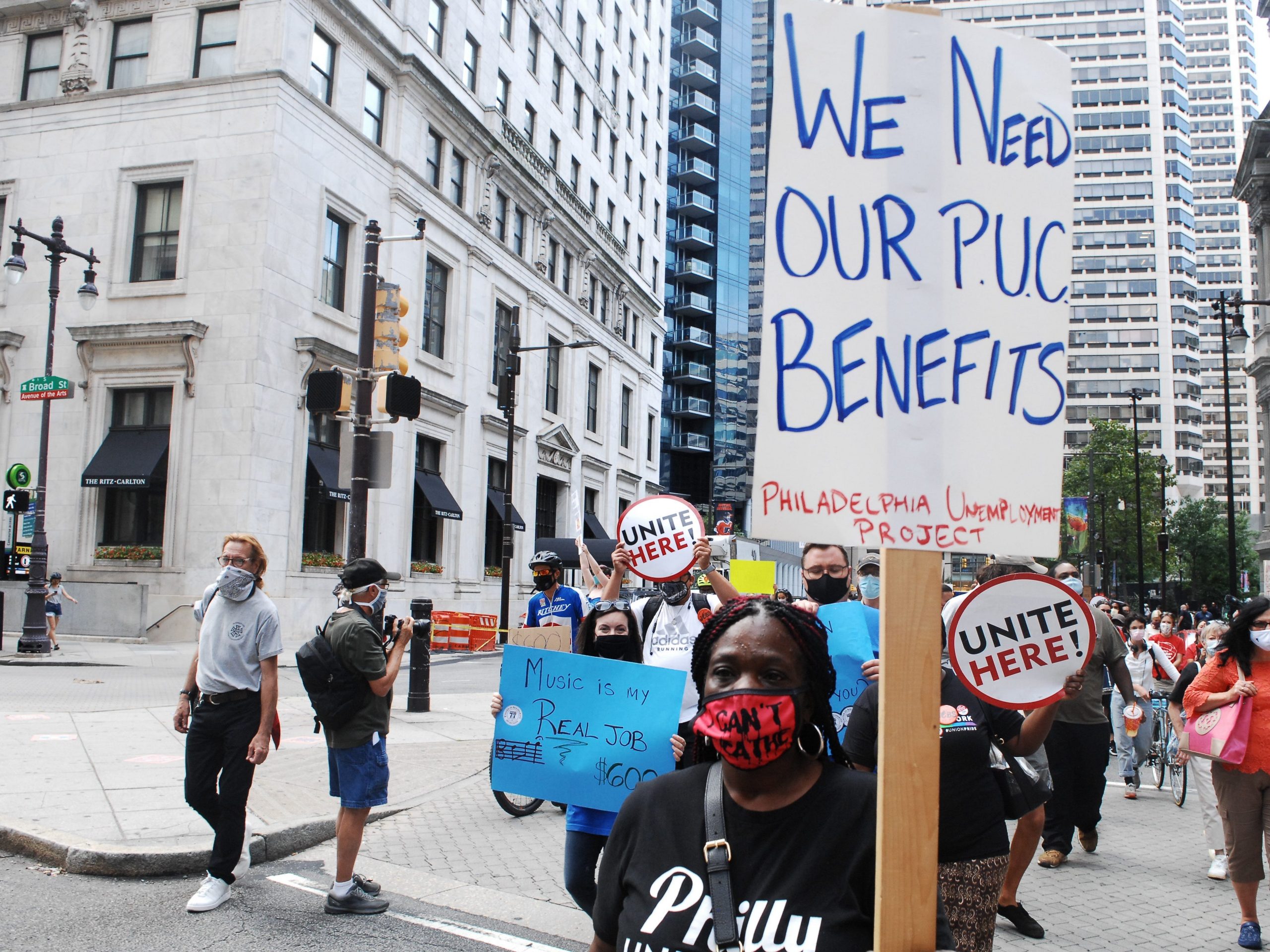 Unemployment protest