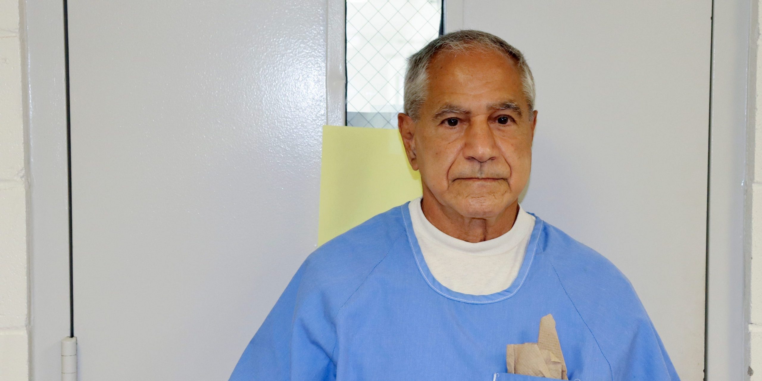 Sirhan Sirhan arrives for a parole hearing Friday, Aug. 27, 2021, in San Diego.