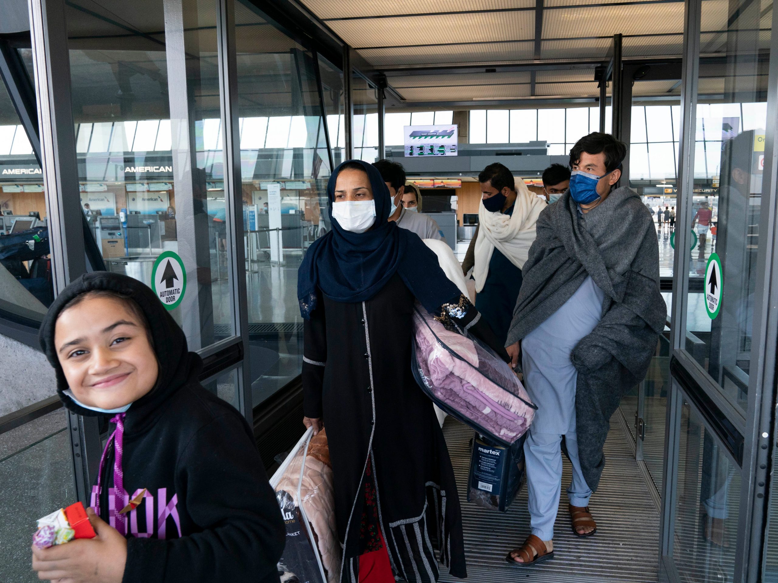 Afghan evacuees arrive in Virginia.