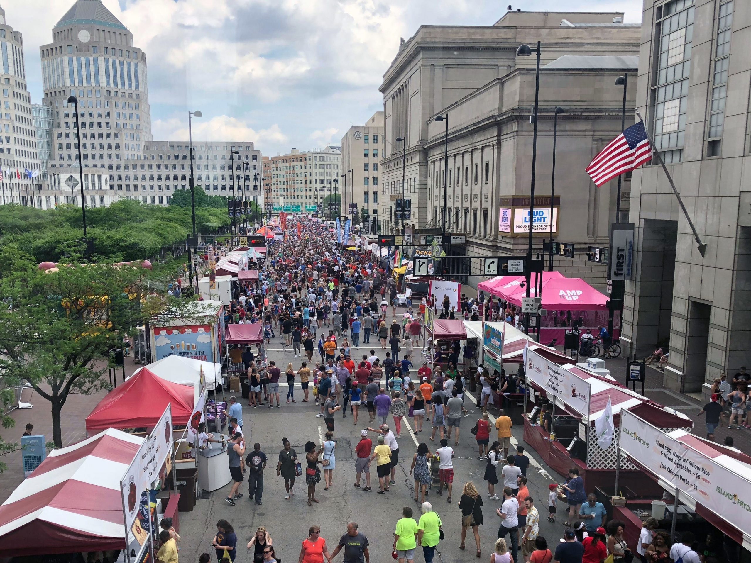 A view of the packed streets during Taste of Cincinnati festival