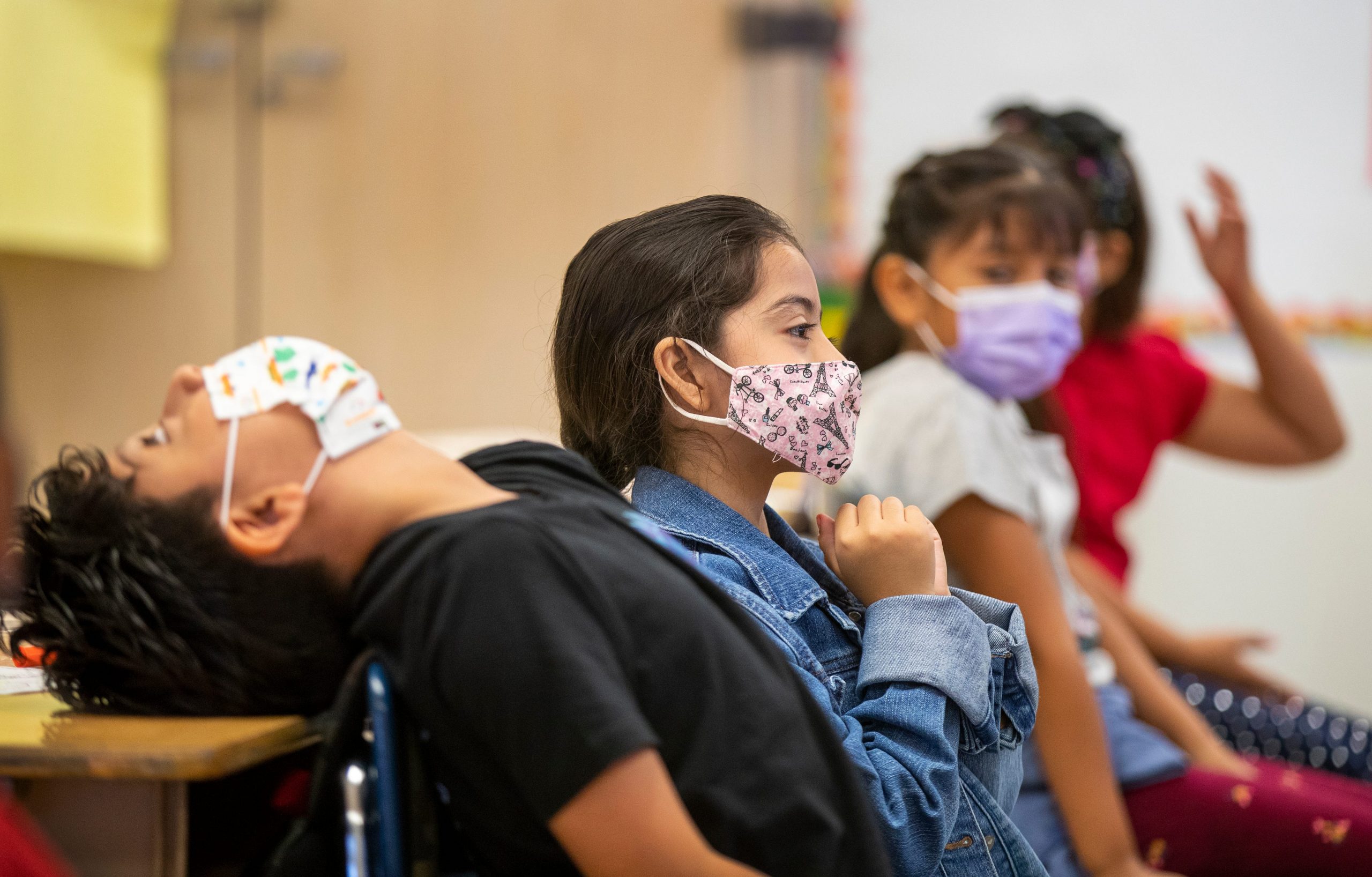 Kids in masks returning to school