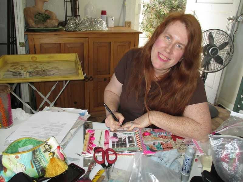 Kelly Kilmer making art