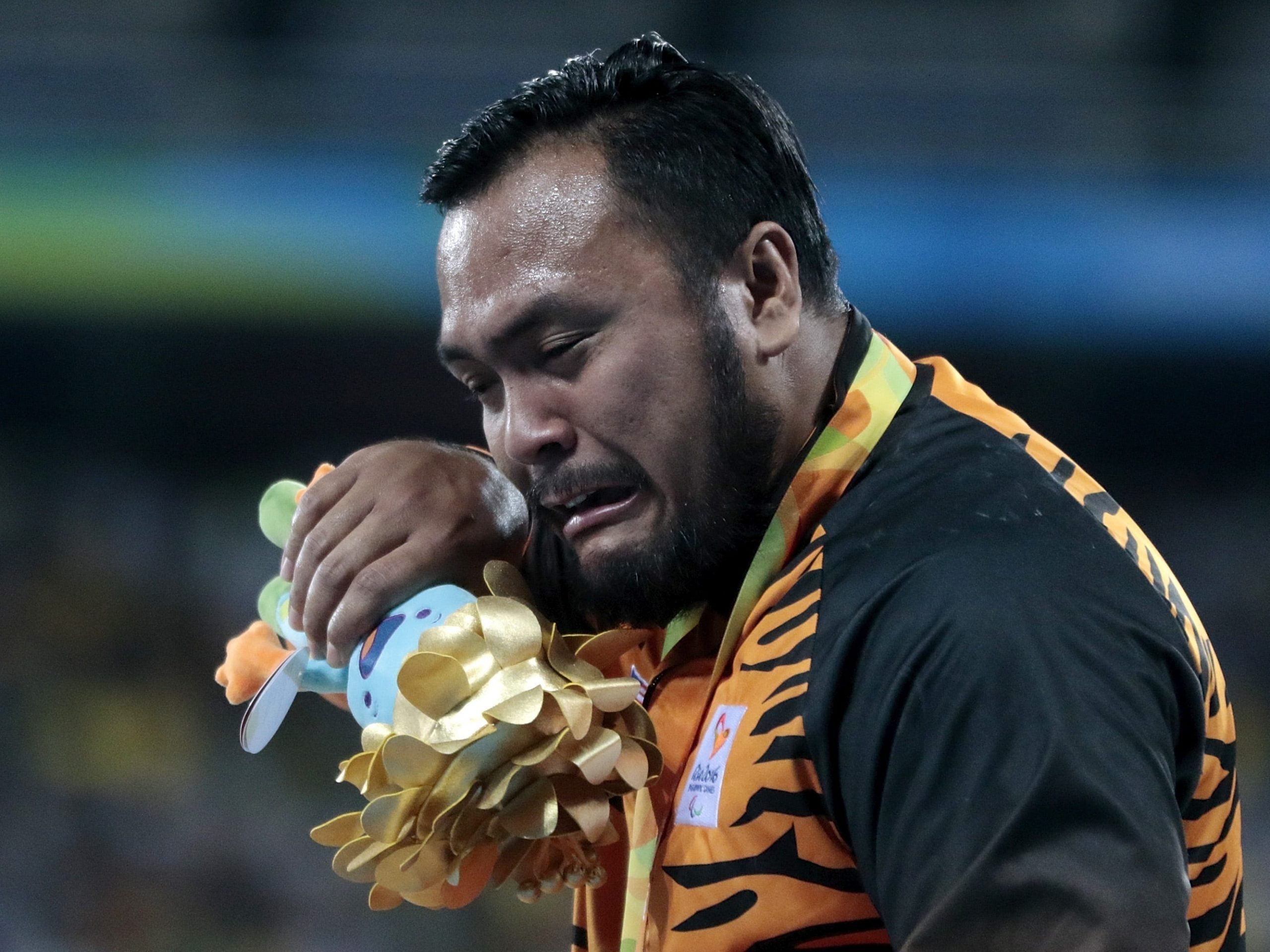 Muhammad Ziyad Zolkefli on the podium at the medal ceremony