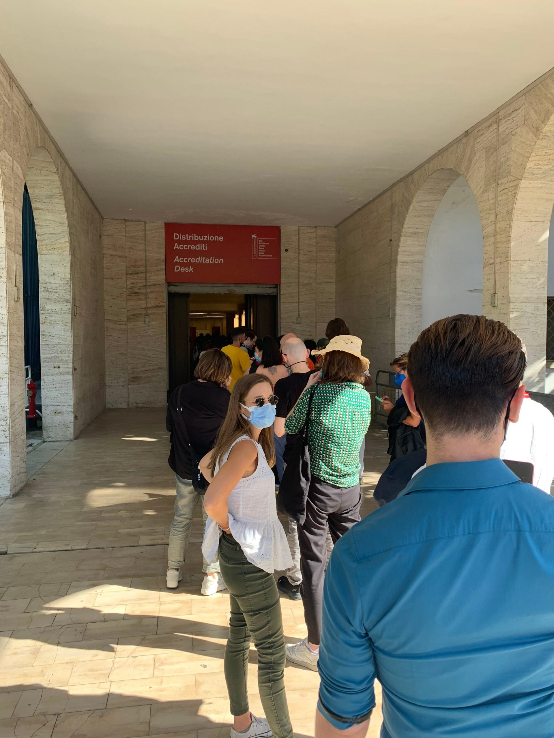 A picture of queues at the Venice Film Festival.