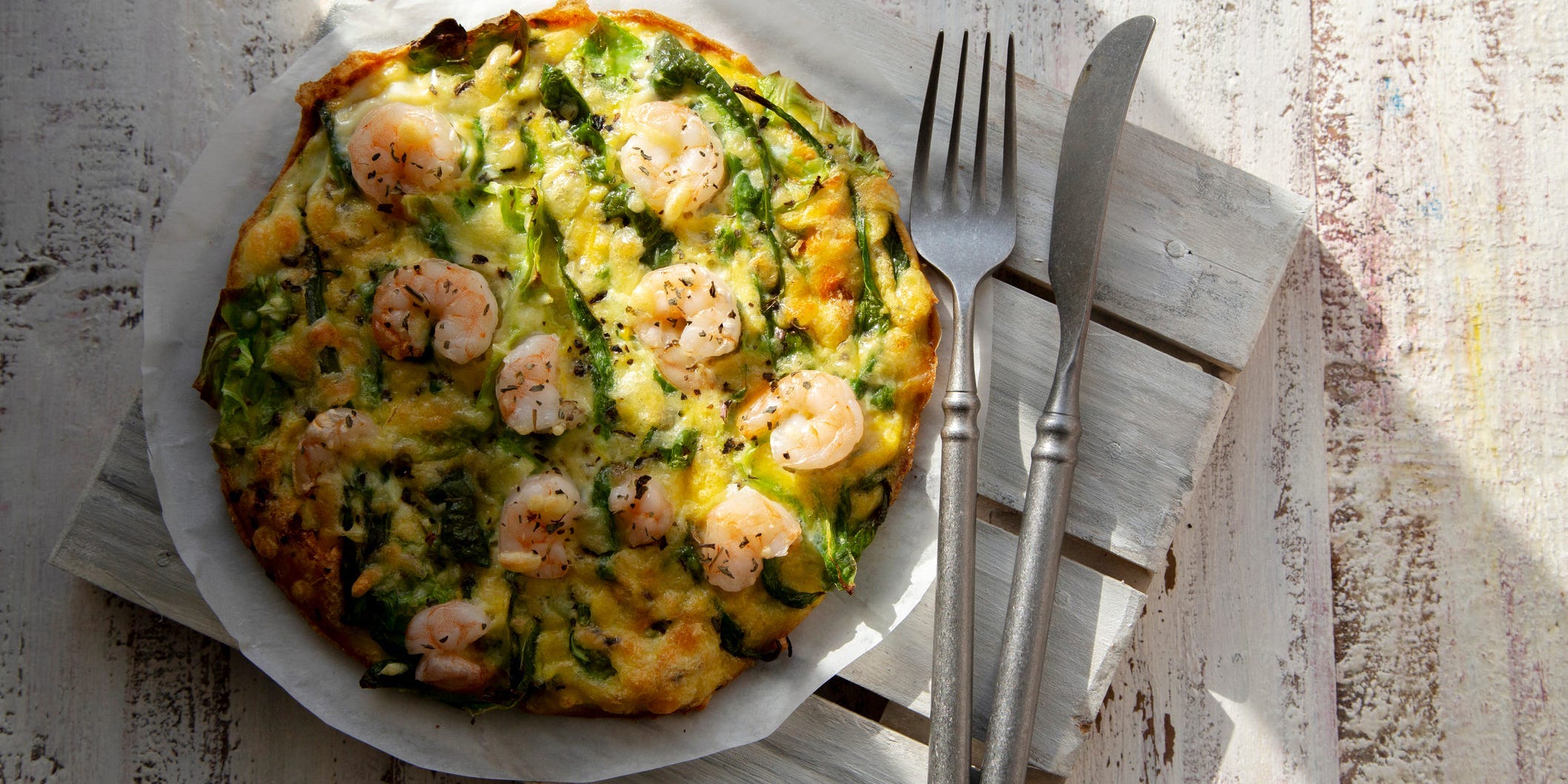 shrimp and veggie fritatta