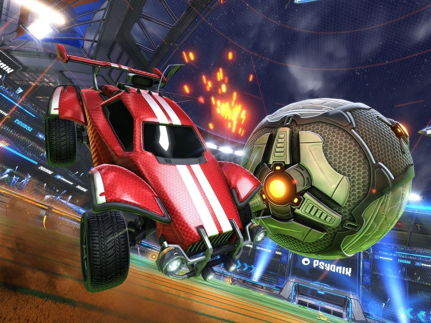 Rocket League combines the racing of cars with the action of soccer