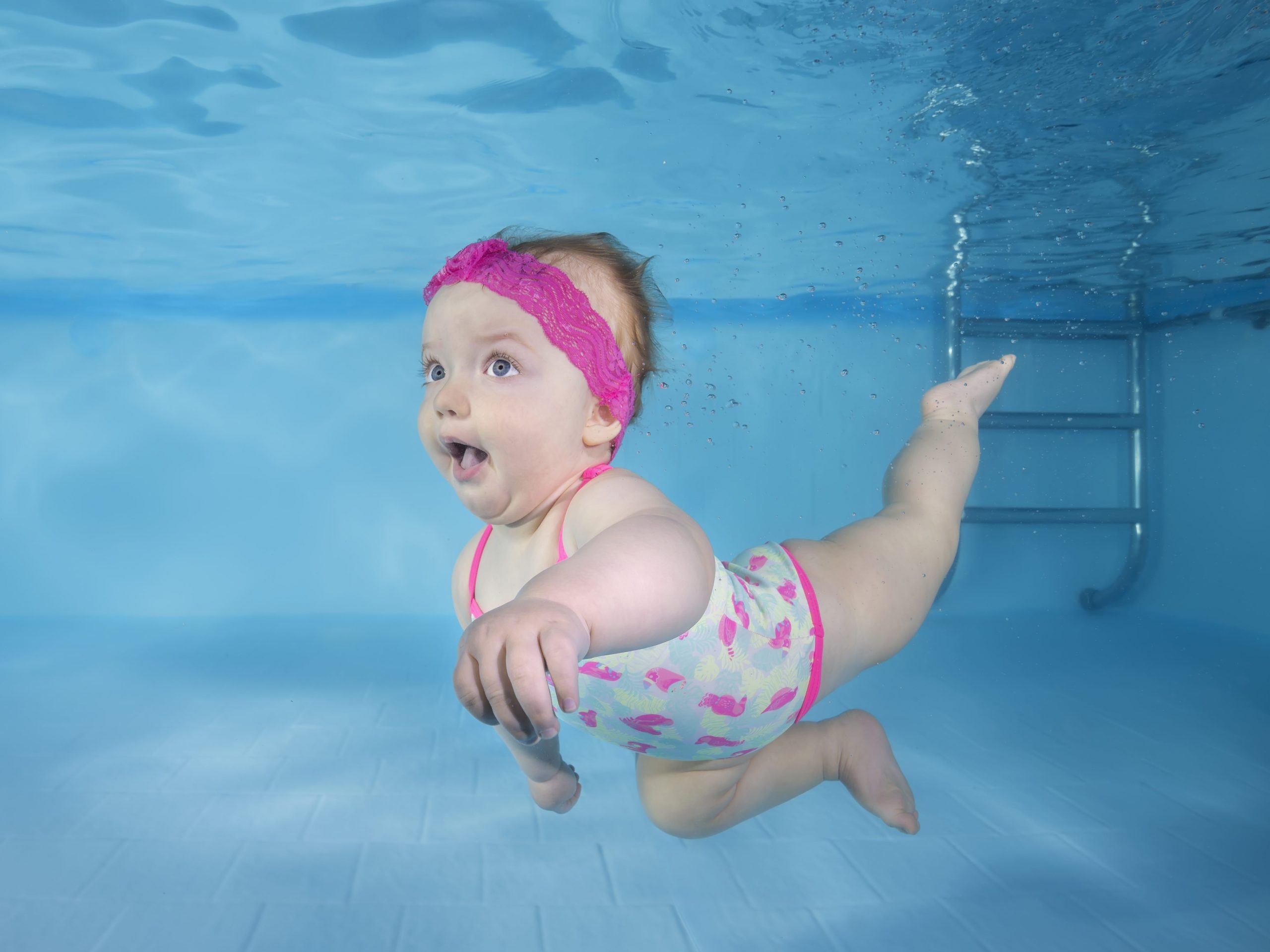 Baby swimming