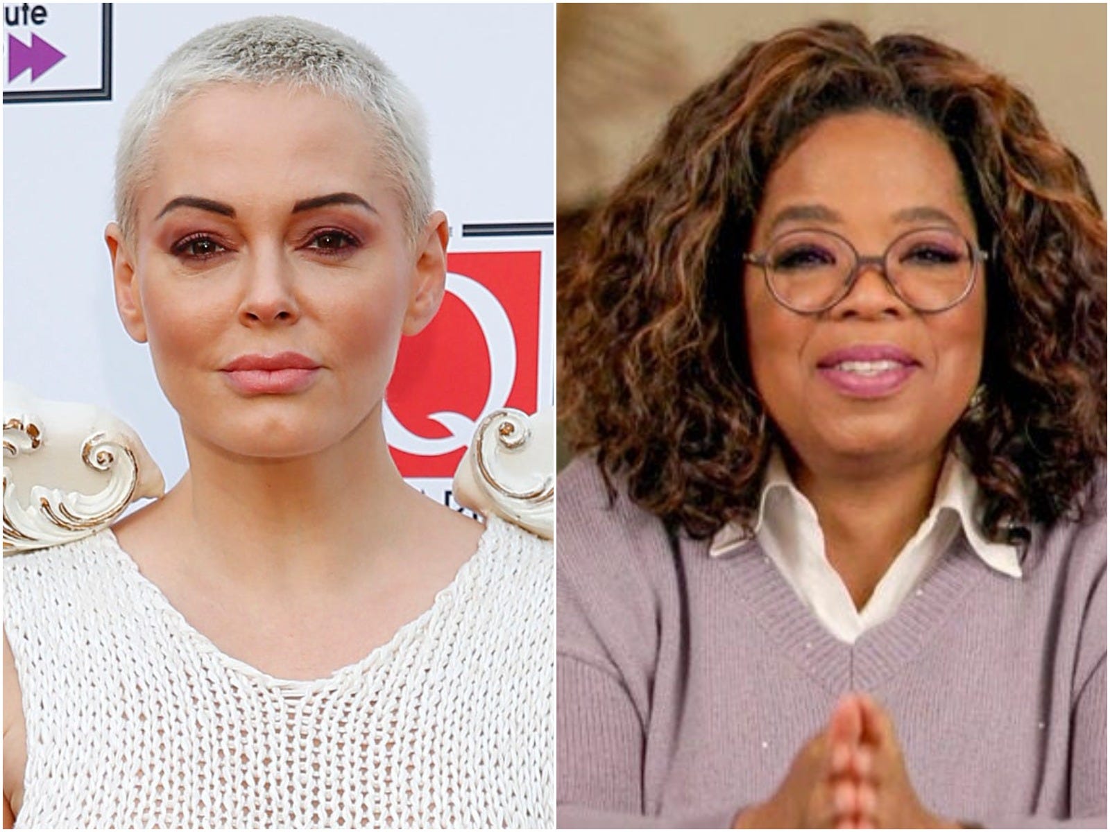 Rose McGowan and Oprah Winfrey