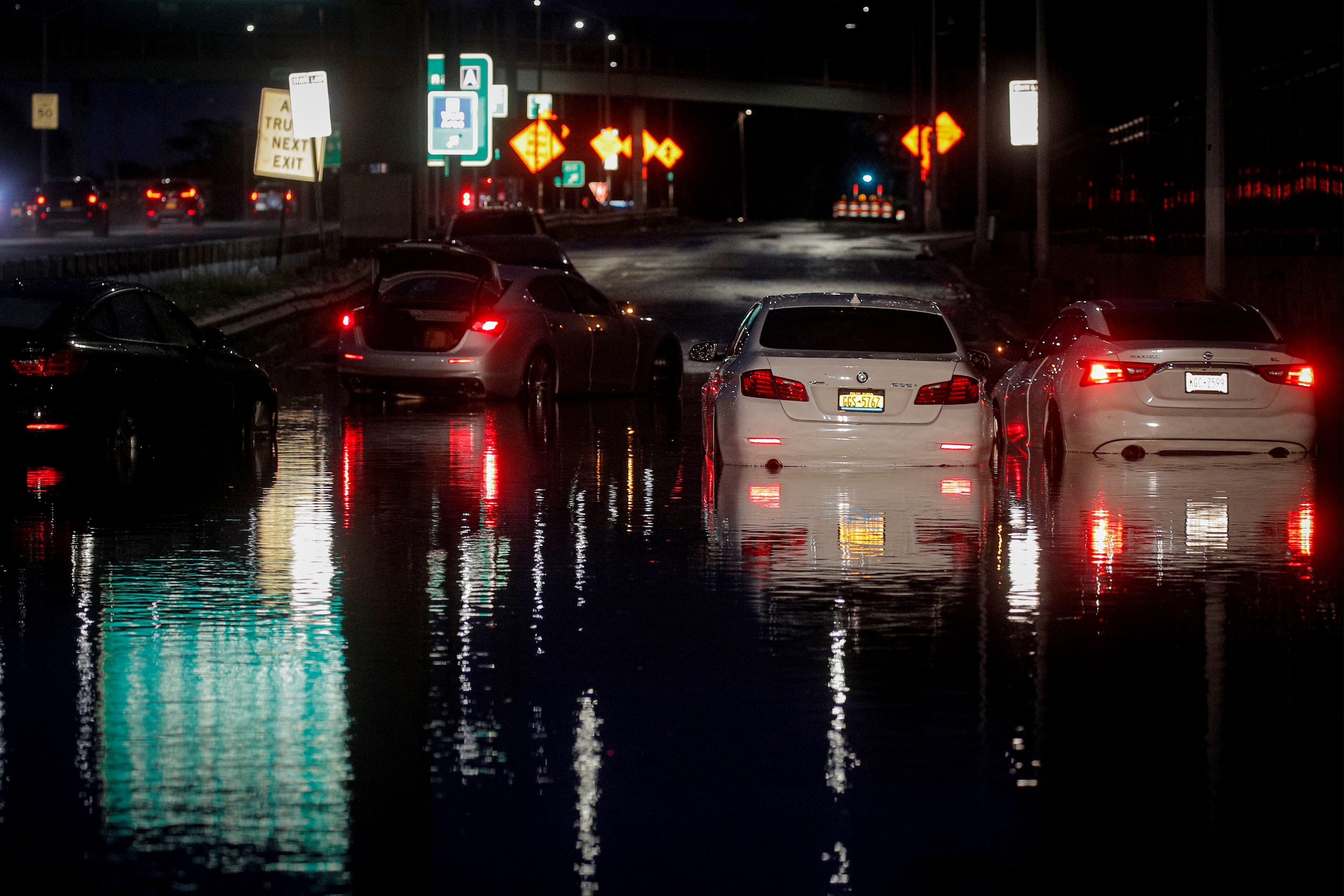 flooded cars in queens new york from ida