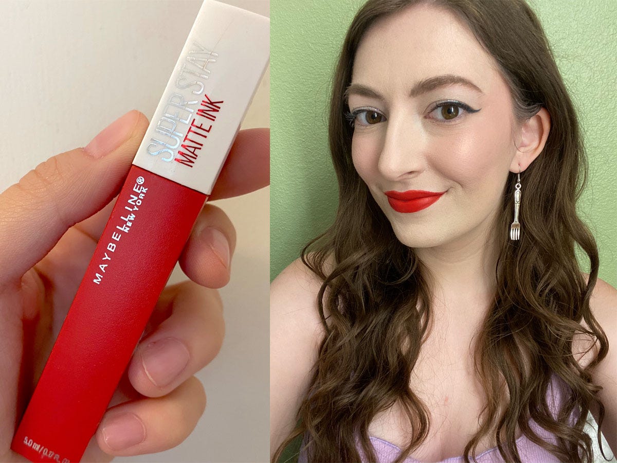 Insider reporter Amanda Krause and a Maybelline lipstick.